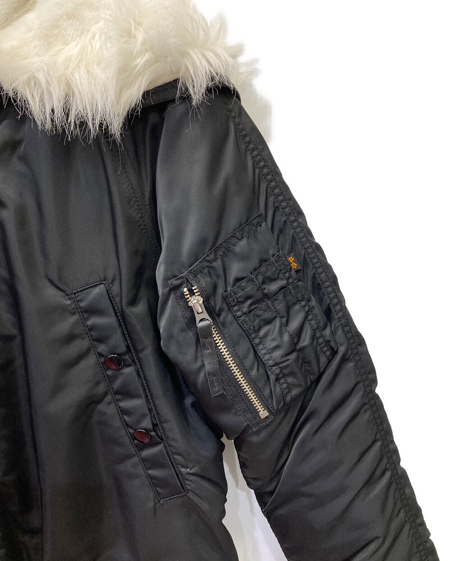 中古・古着通販】ALPHA (アルファ) フライトジャケット ブラック