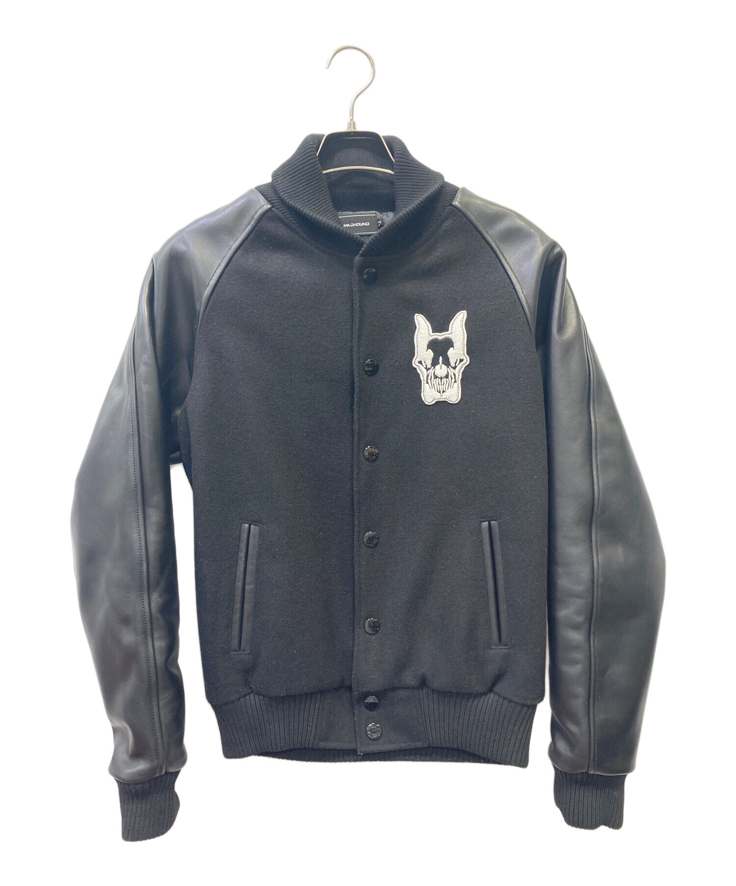 マッドハウンド/MADHOUND袖革レザースタジャン【44】☆黒JKT HOUND DOG 