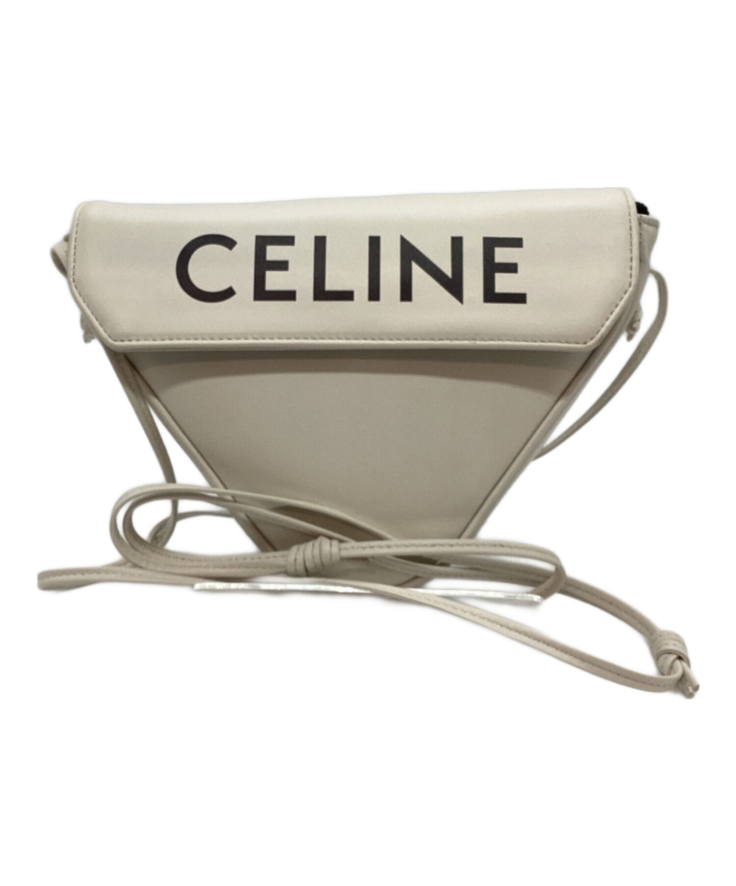 中古・古着通販】CELINE (セリーヌ) トライアングルバッグ ホワイト