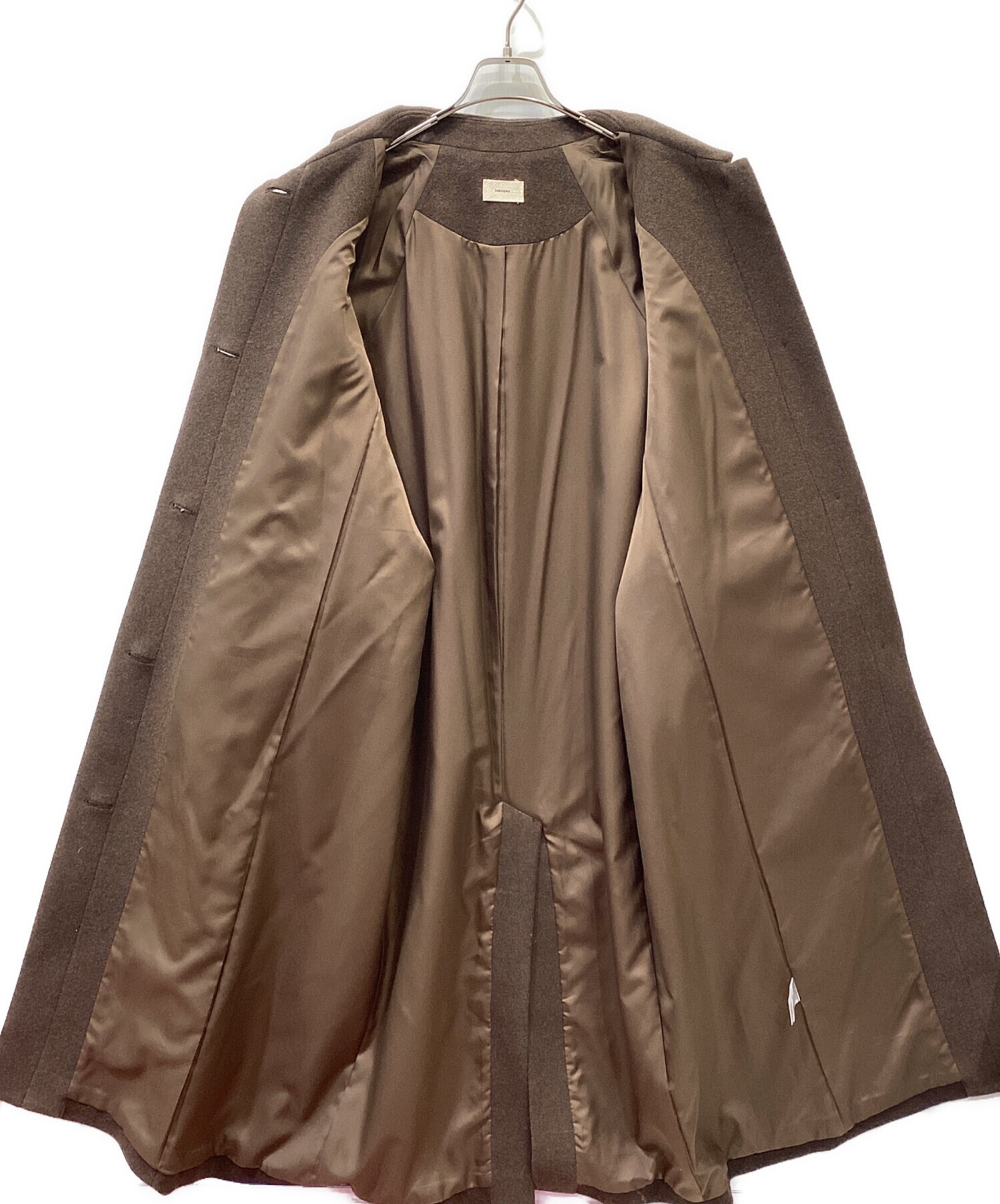 中古・古着通販】CREDONA (クレドナ) ウールロングコート ブラウン 