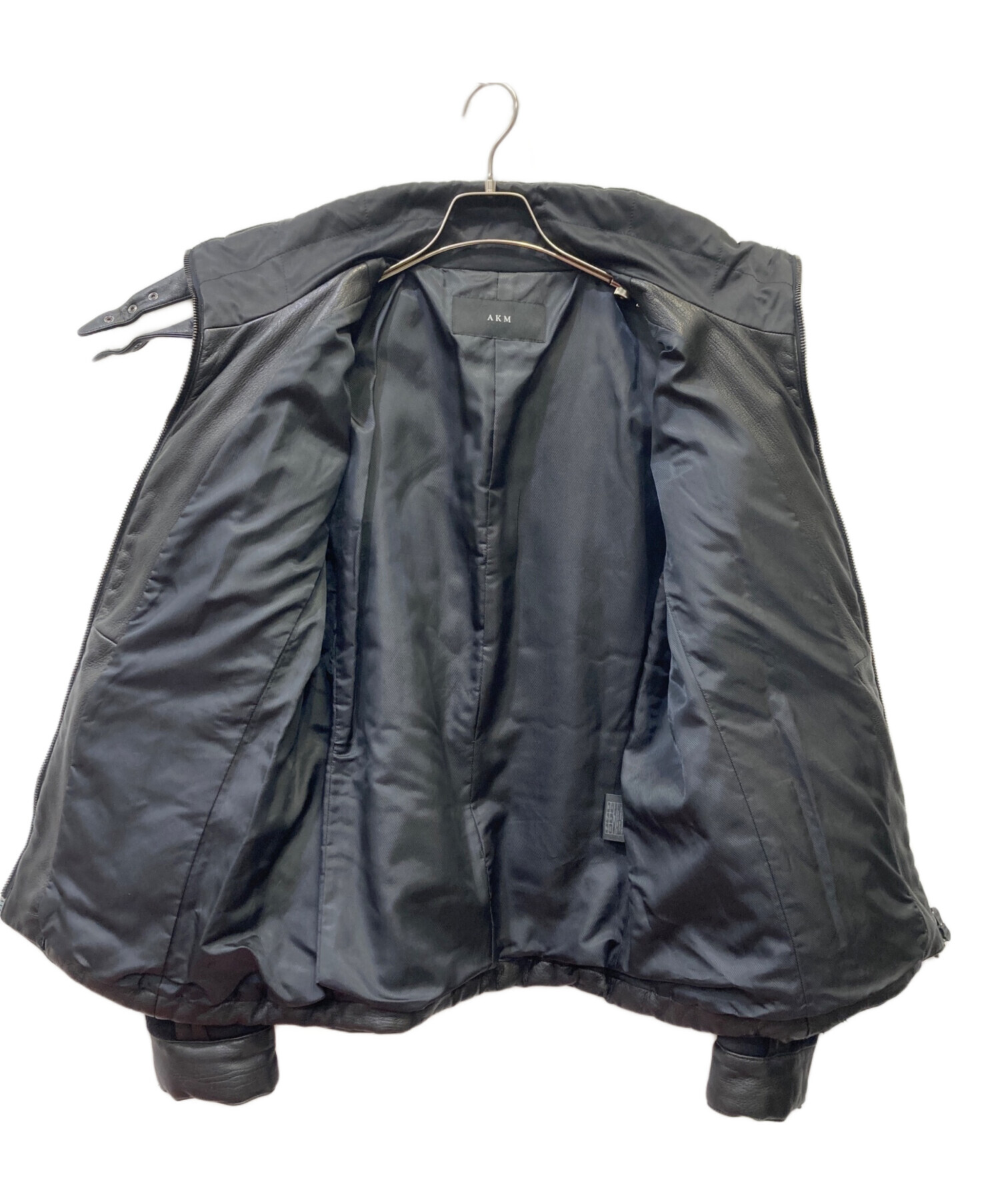 中古・古着通販】AKM (エーケーエム) ウールレザーコンビジャケット 