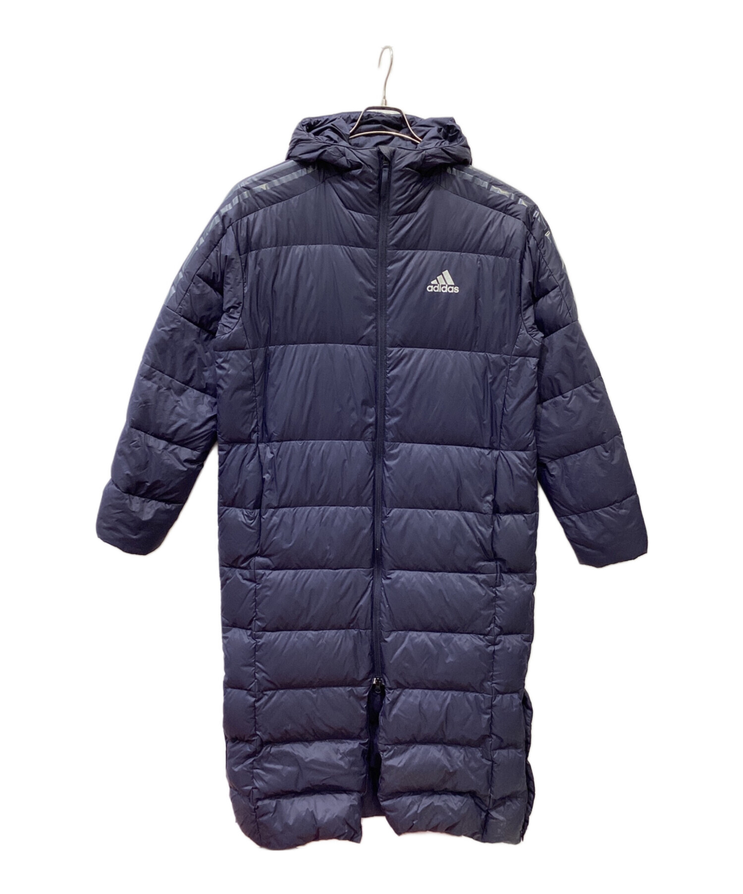 中古・古着通販】adidas (アディダス) ダウンコート ネイビー サイズ:L 