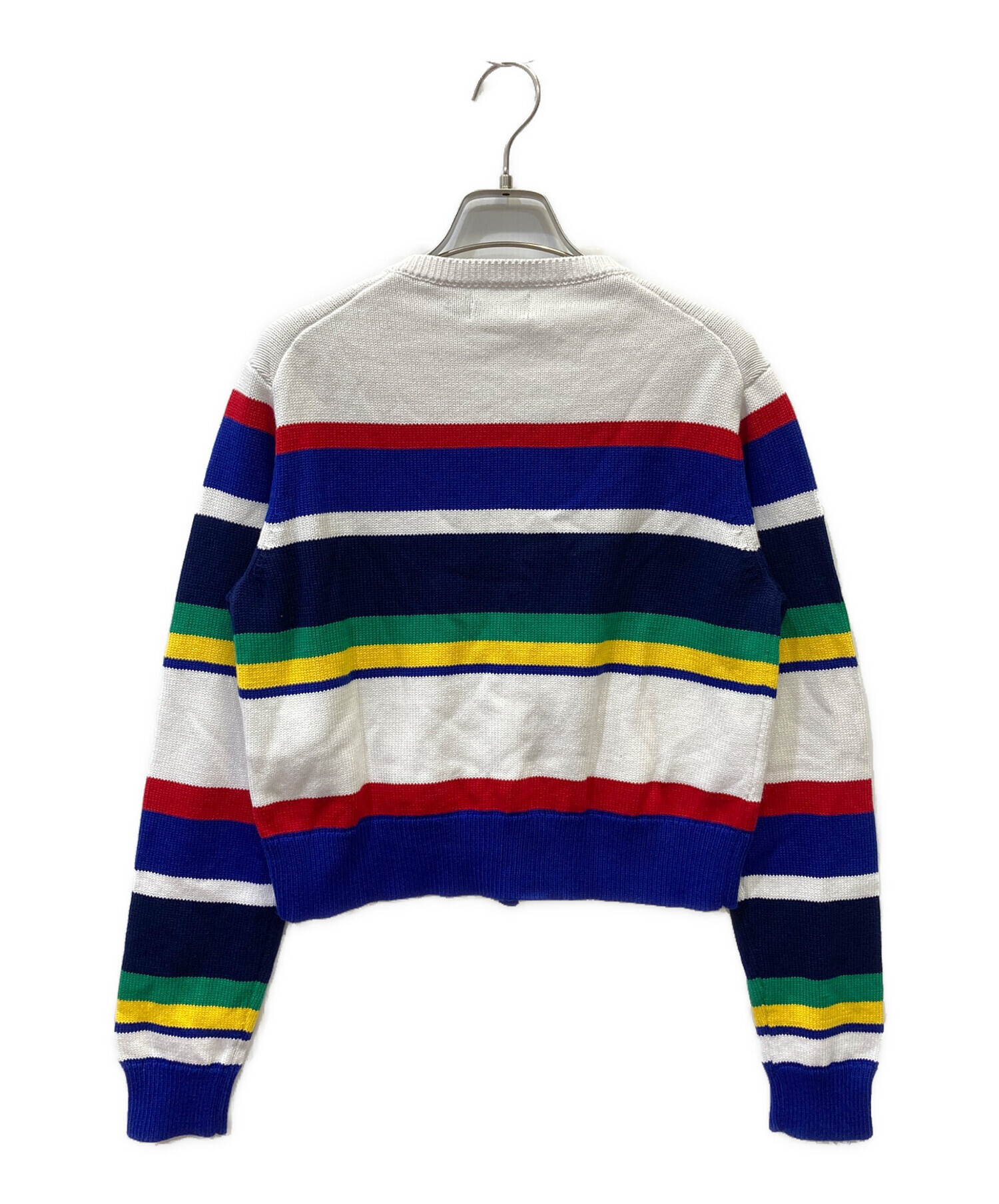RALPH LAUREN　ボーダーカーディガン 中古・古着通販】POLO RALPH LAUREN (ポロ・ラルフローレン) コットン