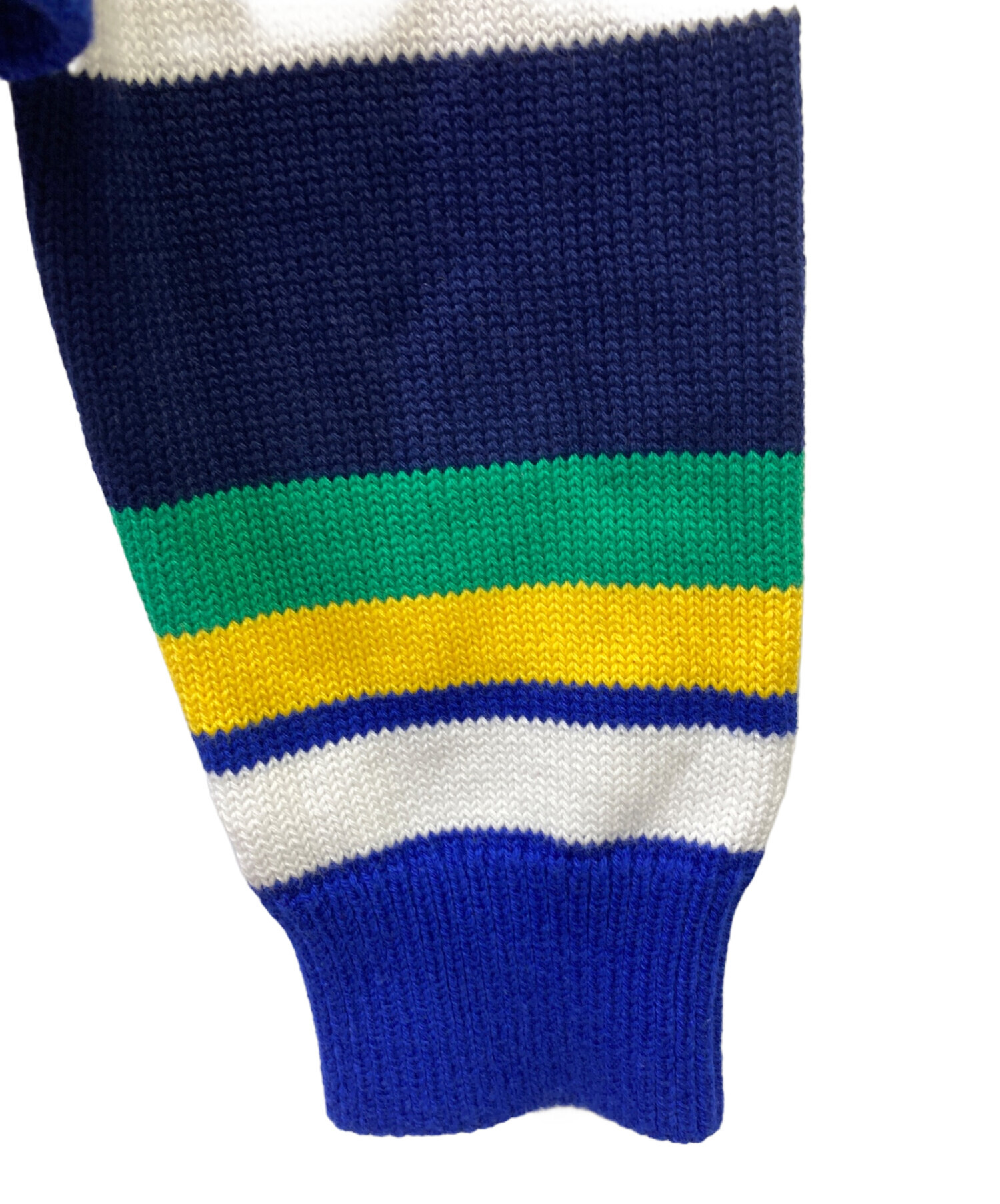 RALPH LAUREN　ボーダーカーディガン 中古・古着通販】POLO RALPH LAUREN (ポロ・ラルフローレン) コットン