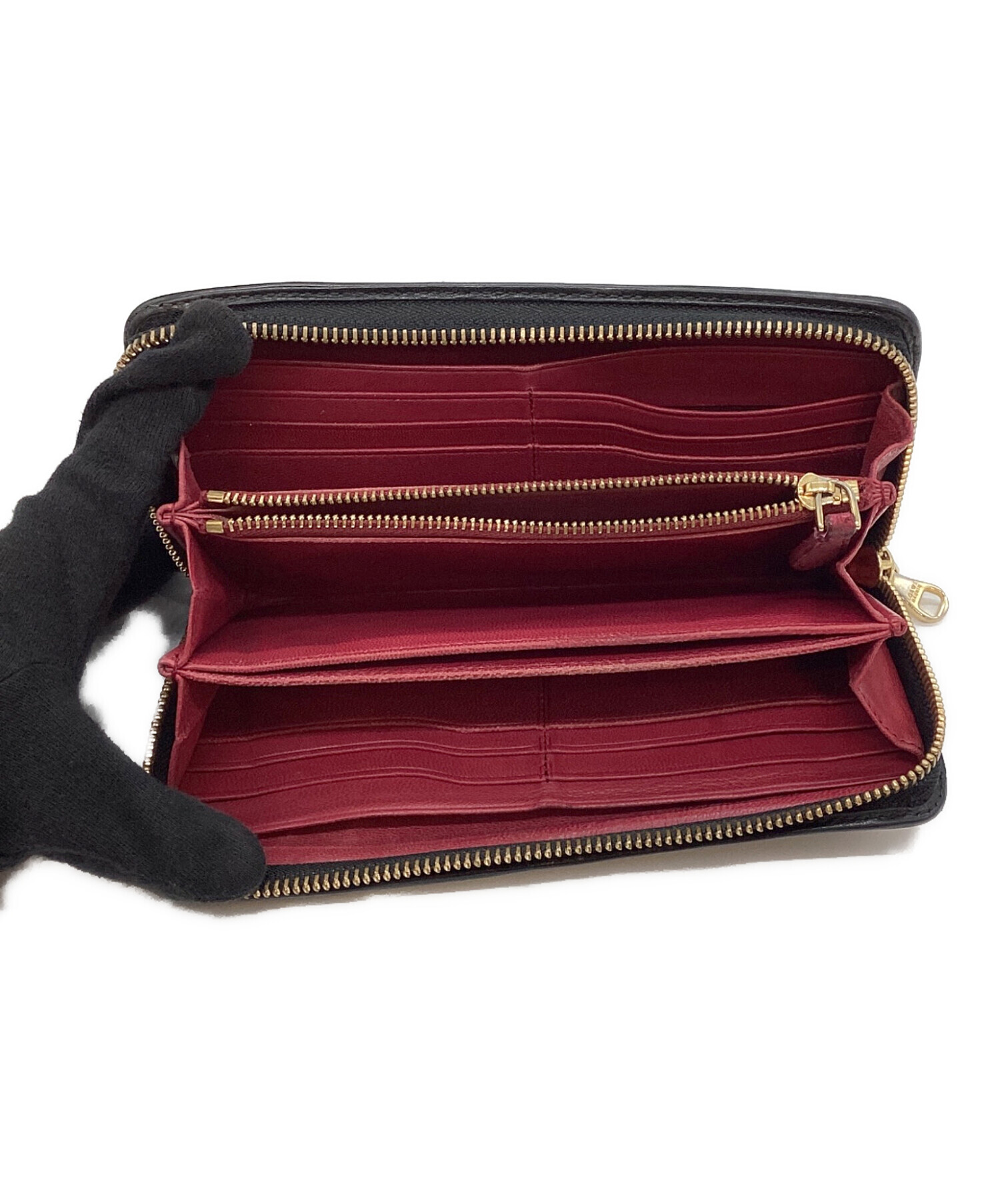 中古・古着通販】LOEWE (ロエベ) ラウンドファスナー財布 ブラック