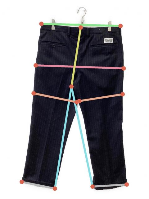 【極美品】WACKO MARIA カシミヤ混 スラックス L 紺 ストライプ 1086000668548418_drawn.jpeg