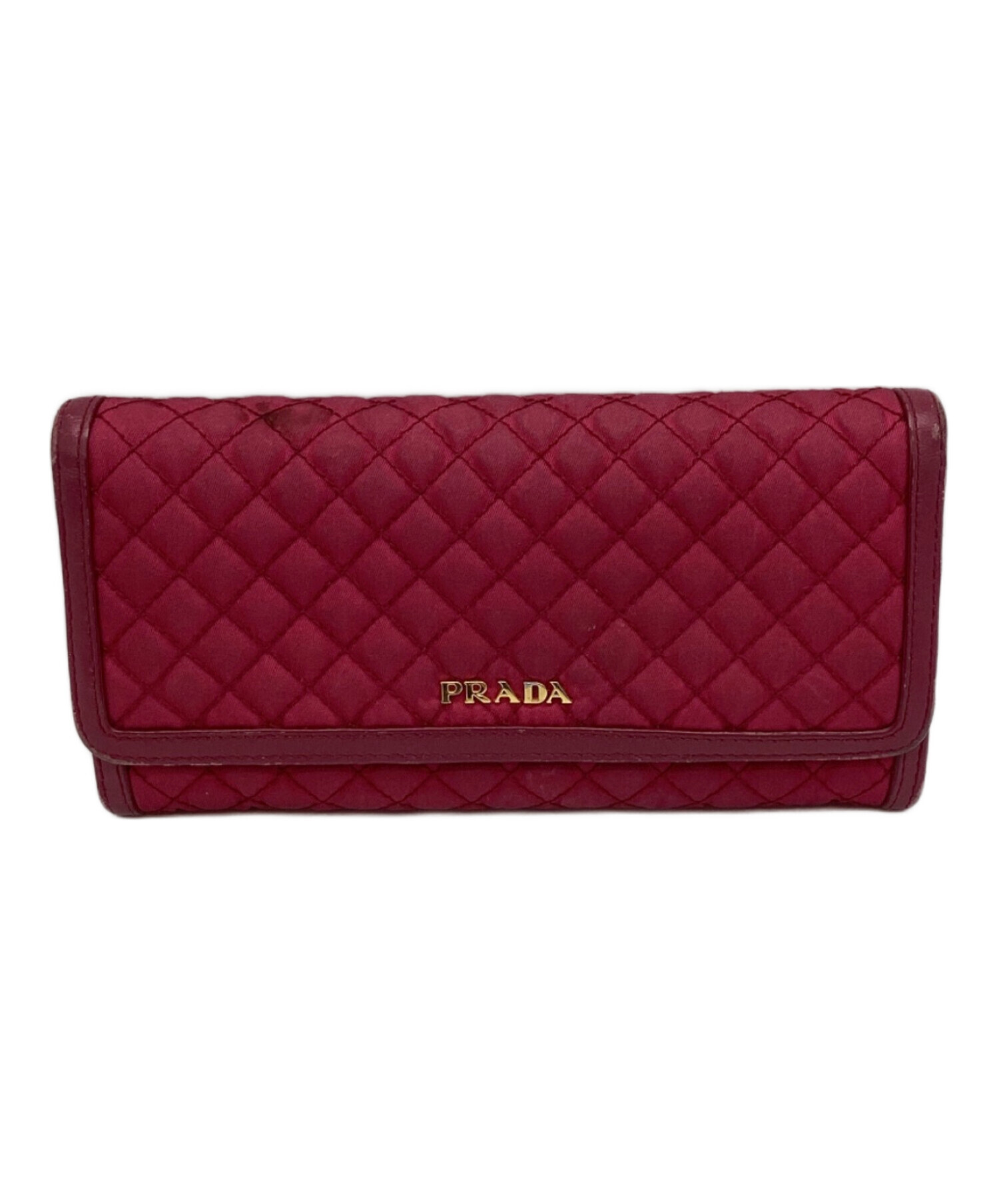 中古・古着通販】PRADA (プラダ) 2つ折り財布 レッド｜ブランド・古着