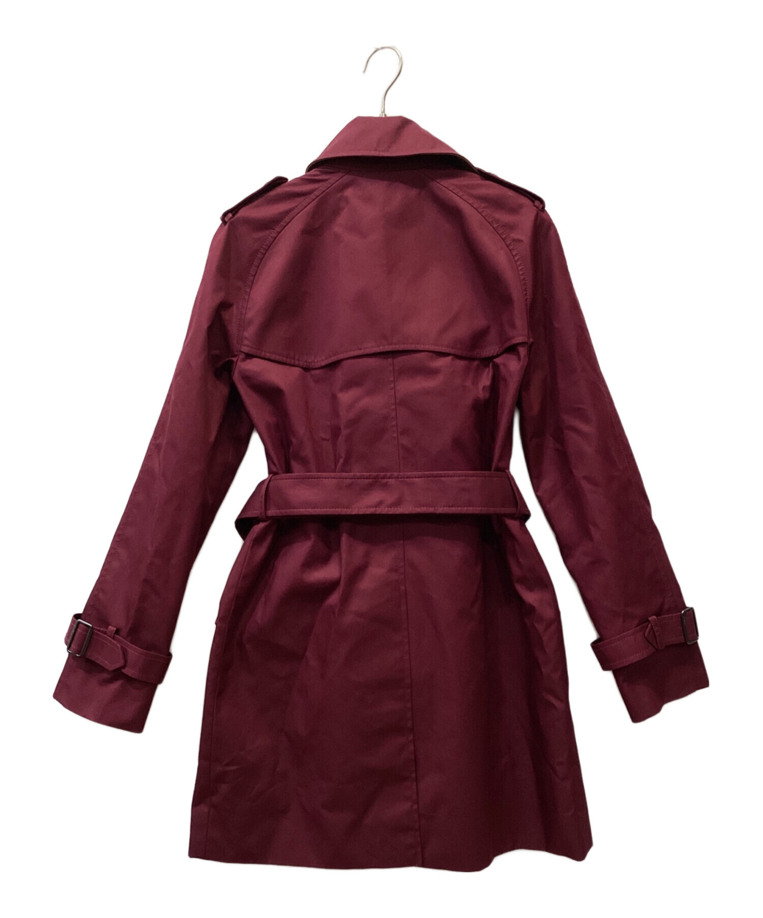 中古・古着通販】COACH (コーチ) トレンチコート ワインレッド サイズ
