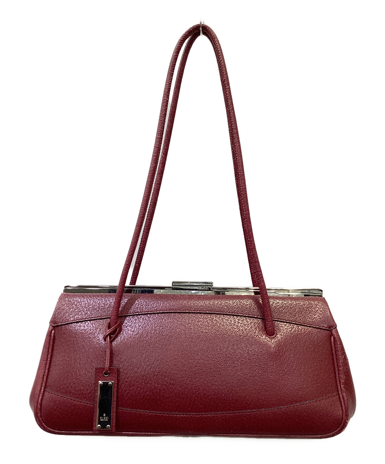 中古・古着通販】GUCCI (グッチ) がま口ワンショルダーバッグ レッド 