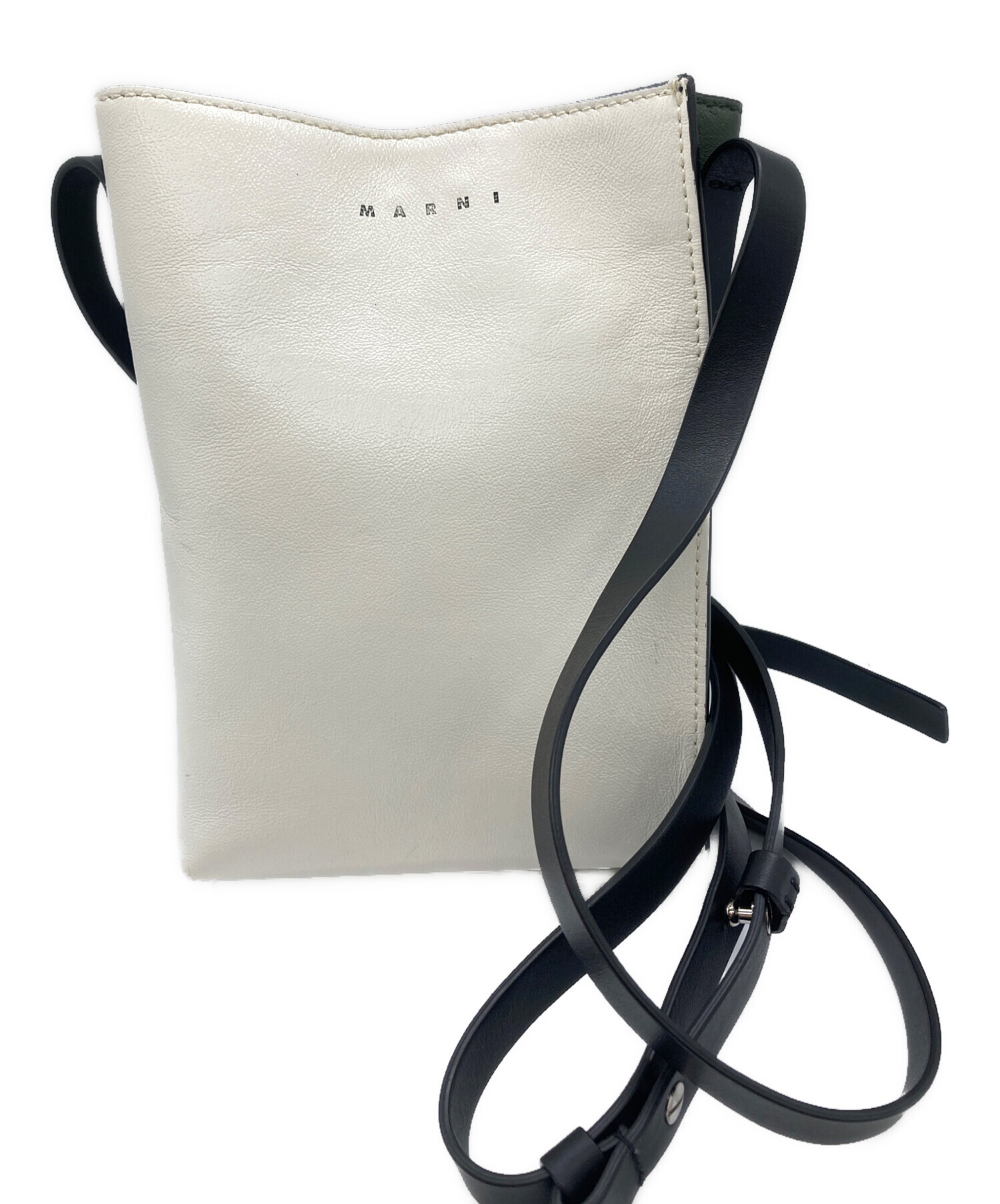 中古・古着通販】MARNI (マルニ) ショルダーバッグ ホワイト×グリーン 