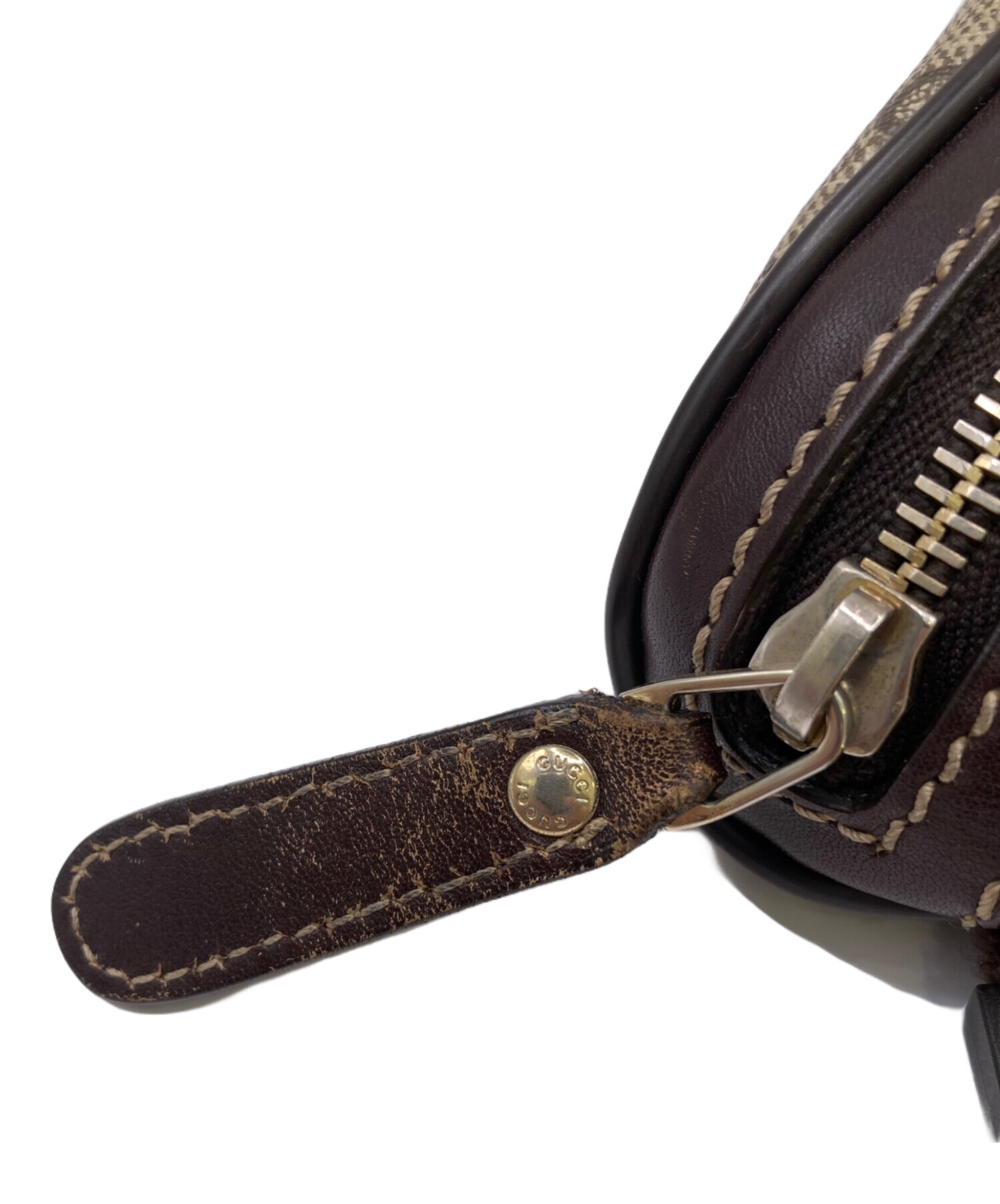GUCCI ボディーバッグ　ブラック/ブラウン 中古・古着通販】GUCCI (グッチ) ボディーバッグ ブラウン｜ブランド
