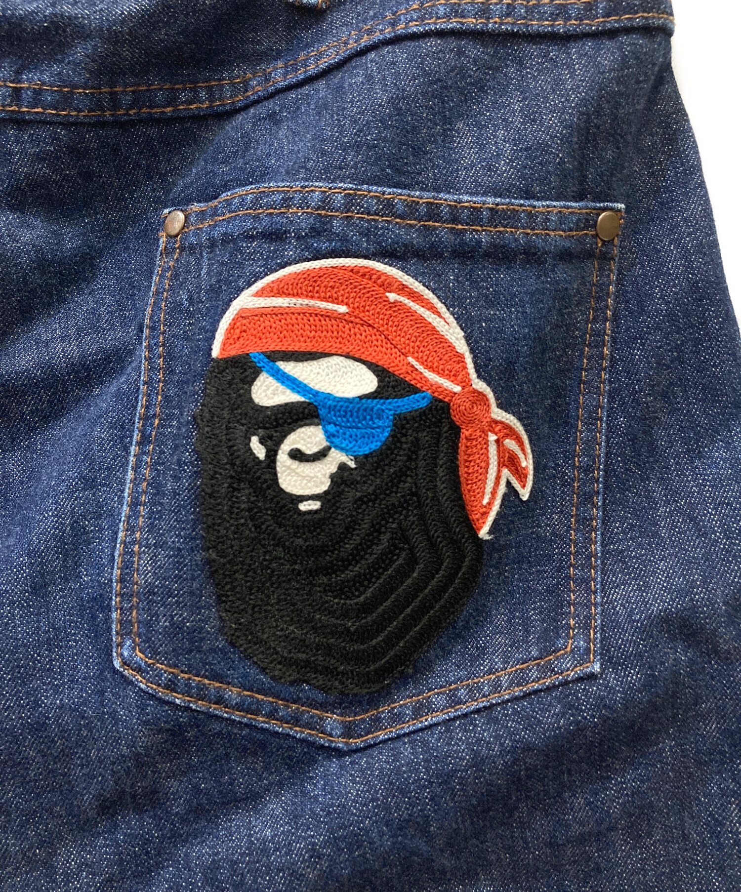 A BATHING APE エイプ デニムハーフパンツ　L 値下げなし A BATHING APE エイプ デニムハーフパンツ L 値下げなし A BATHING APE