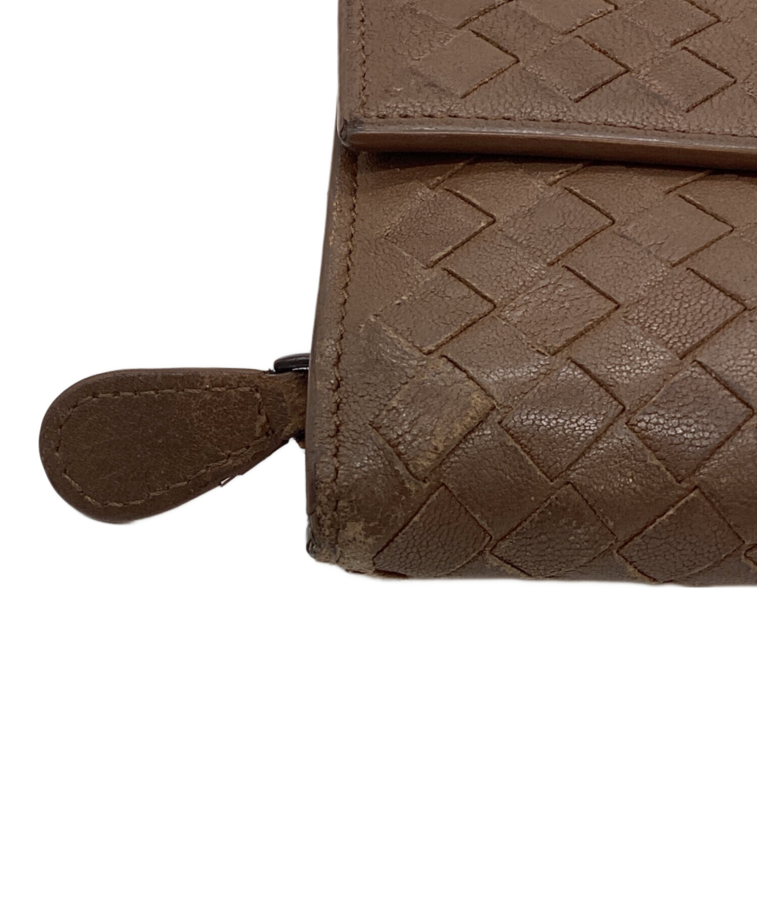 中古・古着通販】BOTTEGA VENETA (ボッテガベネタ) 長財布 ブラウン