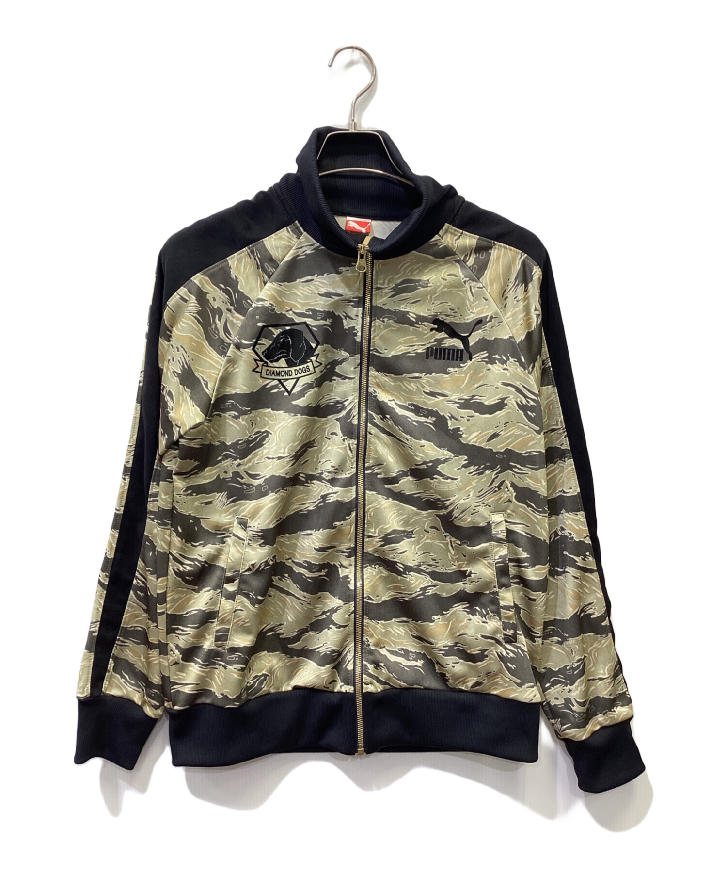 中古・古着通販】PUMA (プーマ) トラックジャケット ブラック×グリーン 