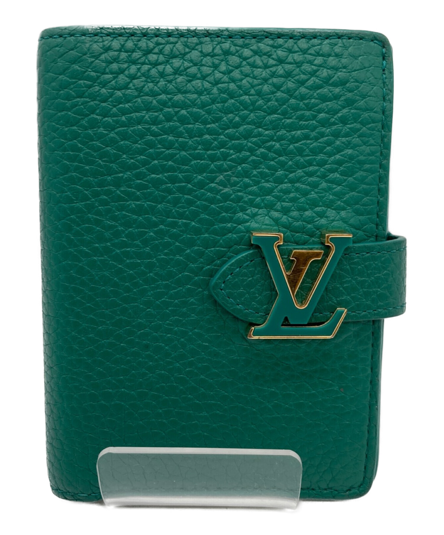 LOUIS VUITTON 鮮やかなグリーン二つ折財布　新品同様 中古・古着通販】LOUIS VUITTON (ルイ ヴィトン) 2つ折り財布 グリーン