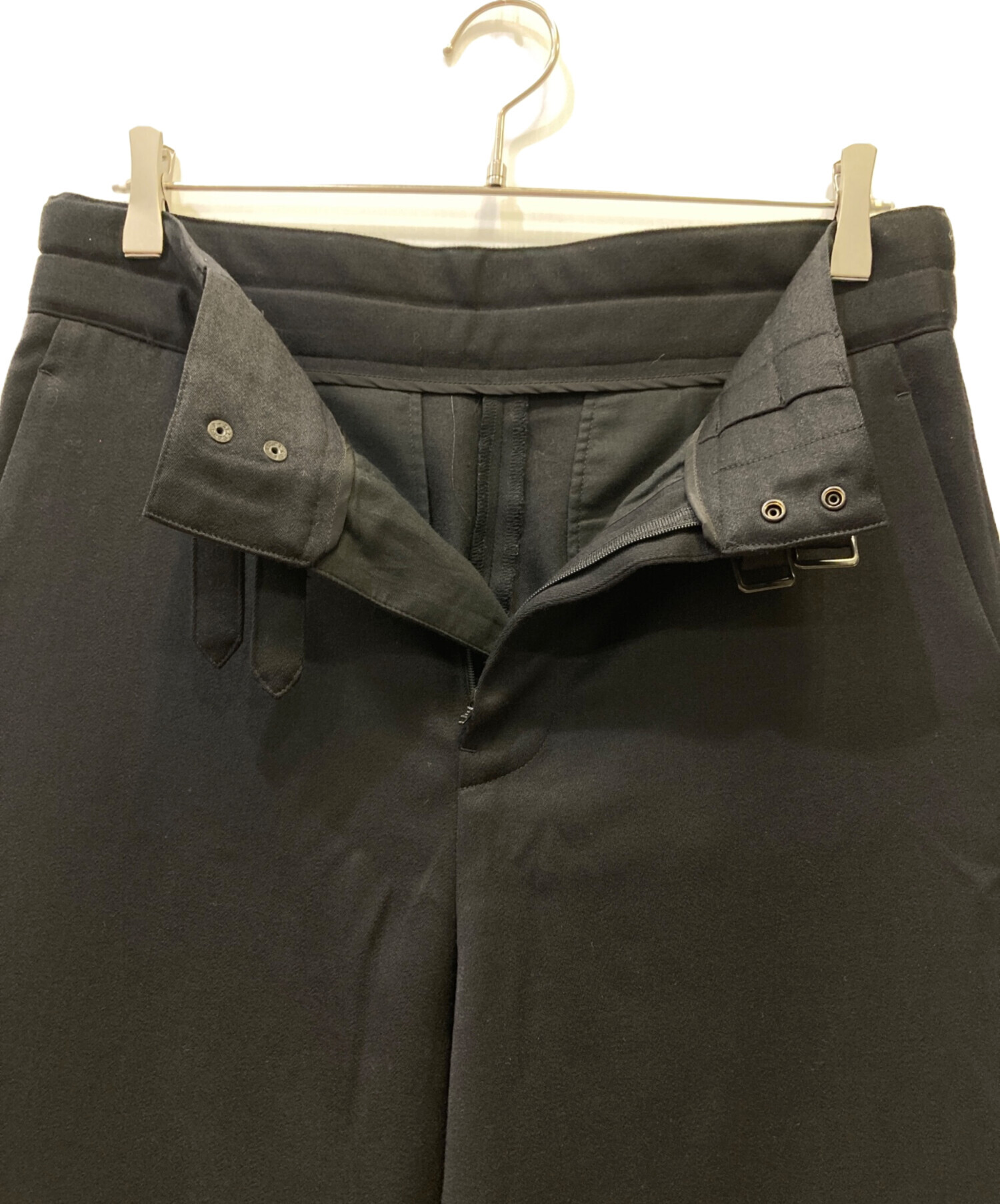 中古・古着通販】Y's (ワイズ) ベルテッドジョガーパンツ ブラック