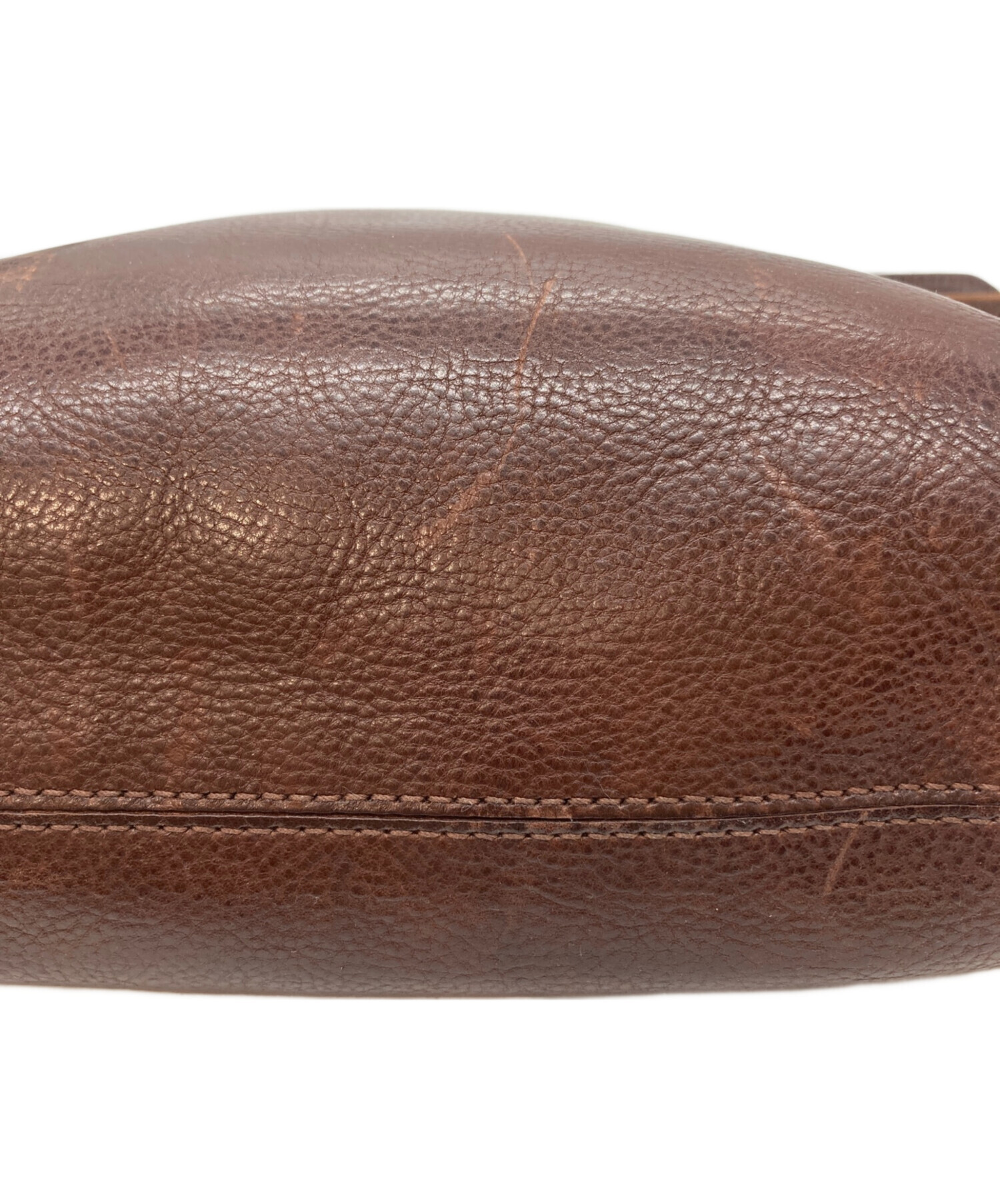 中古・古着通販】genten (ゲンテン) レザーショルダーバッグ ブラウン