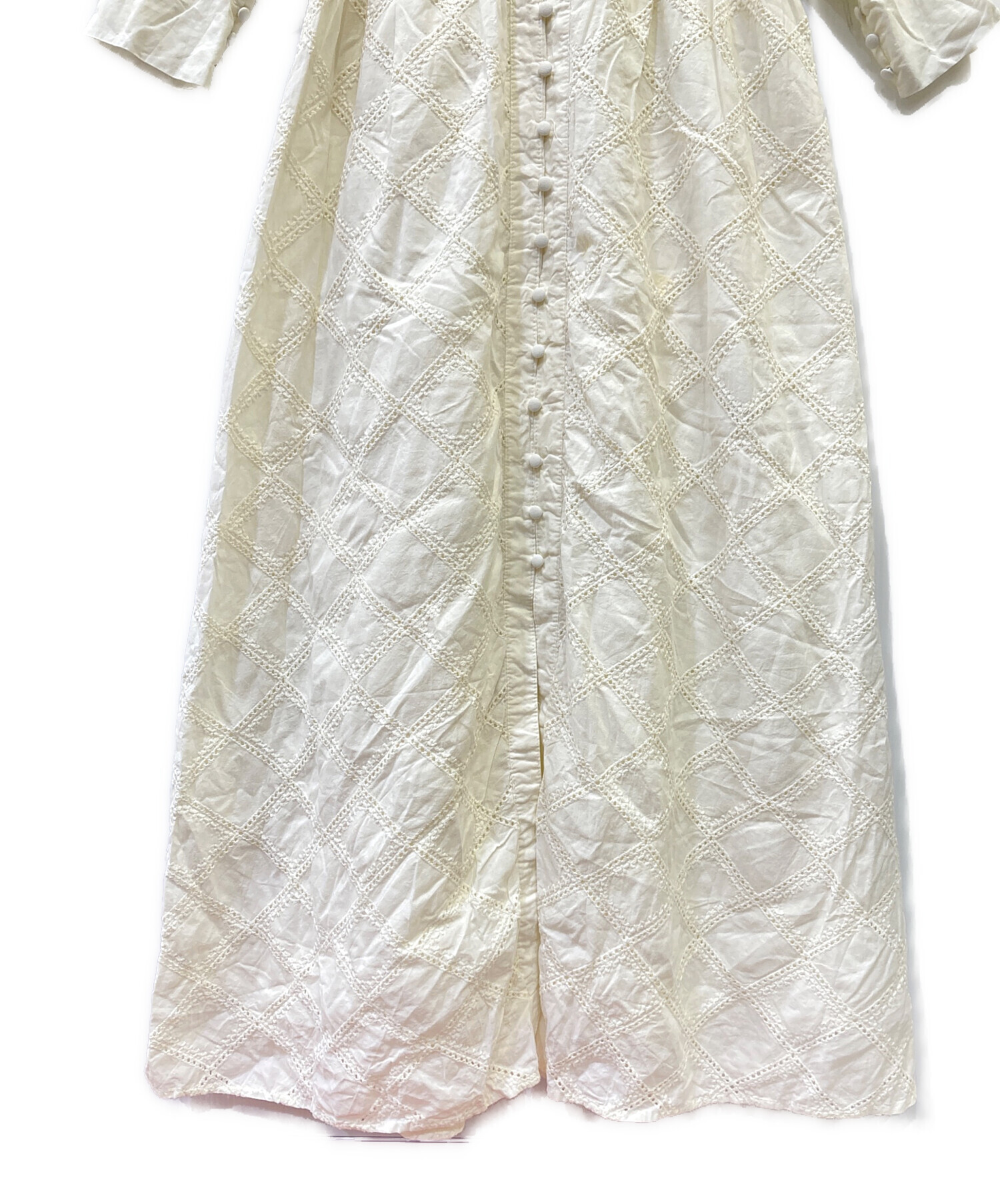 中古・古着通販】Ameri (アメリ) 長袖ワンピース アイボリー サイズ