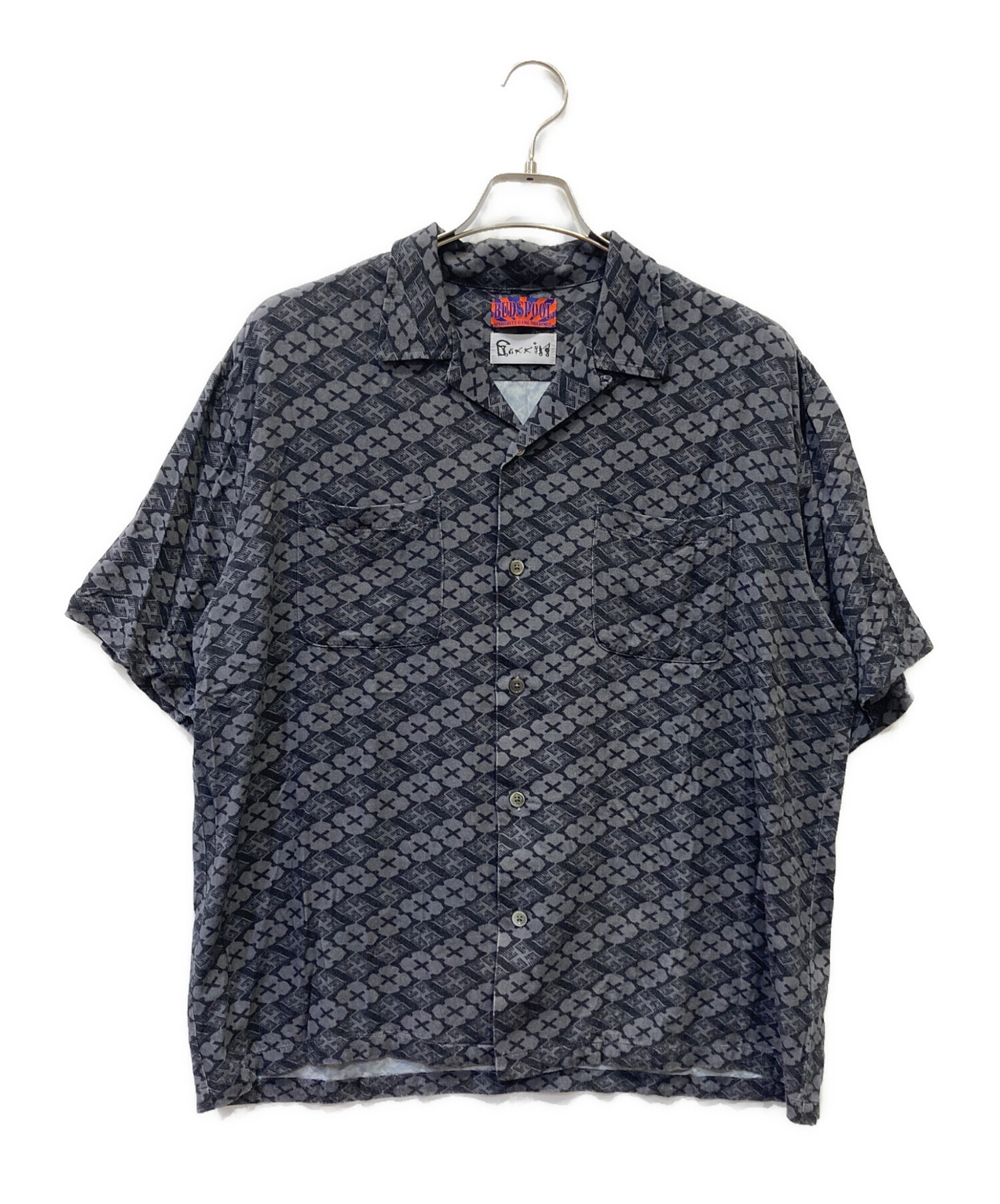 BUDSPOOL 半袖シャツ 未使用】BUDSPOOL スモーク柄 半袖シャツ XL 舐達