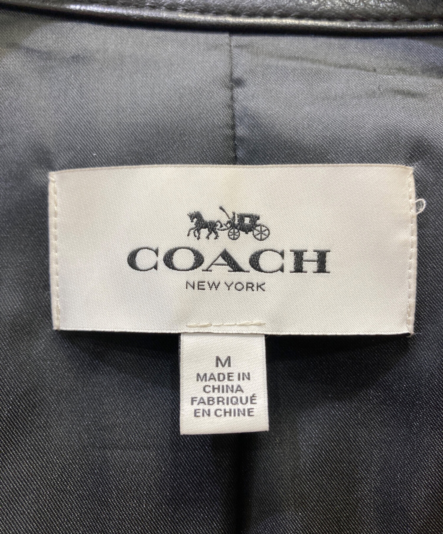 中古・古着通販】COACH (コーチ) ライダースジャケット ブラック