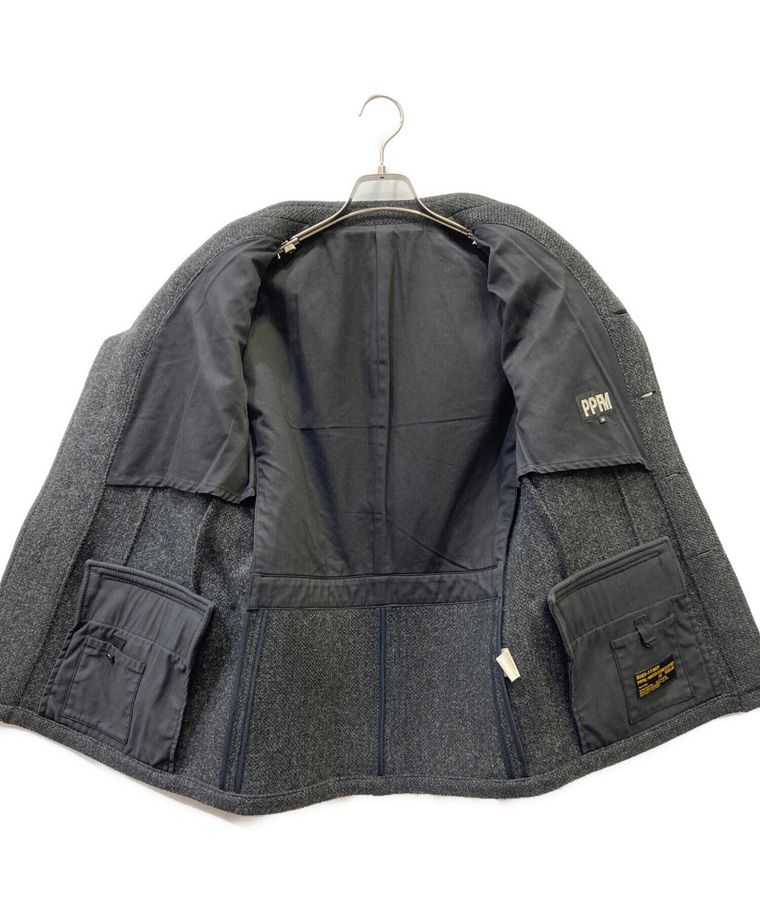 中古・古着通販】PPFM (ピーピーエフエム) ウール混ジャケット グレー