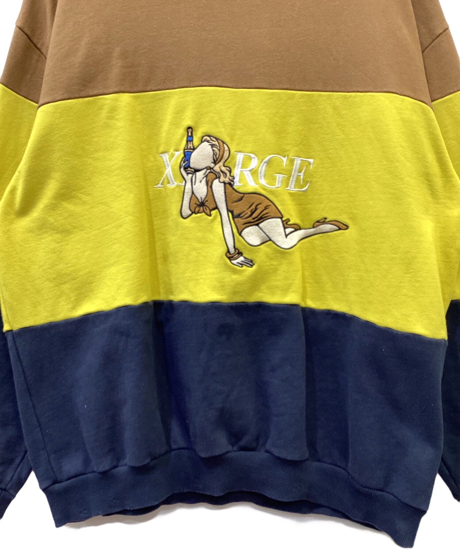 fr2 xlarge コラボセットアップ ブラウン スウェット 上XL 下L XLARGE