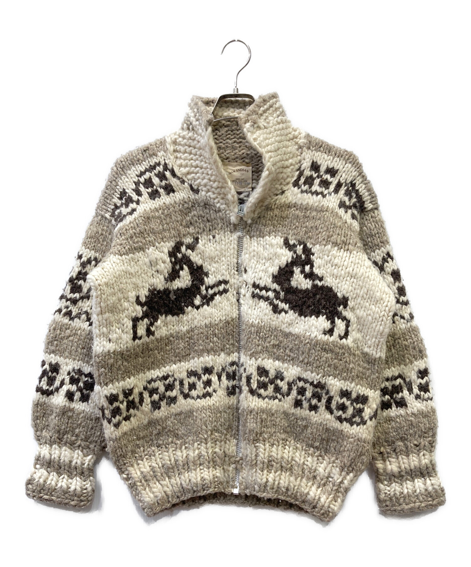 UNUSED◇cowichan sweater/カウチン/カーディガン(厚手)/2/ウール 