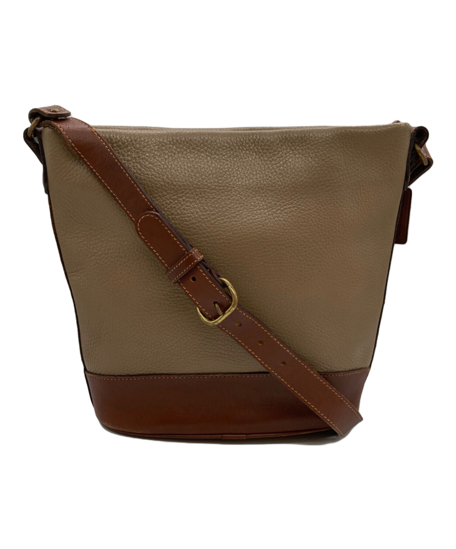 中古・古着通販】COACH (コーチ) ショルダーバッグ ベージュ×ブラウン 