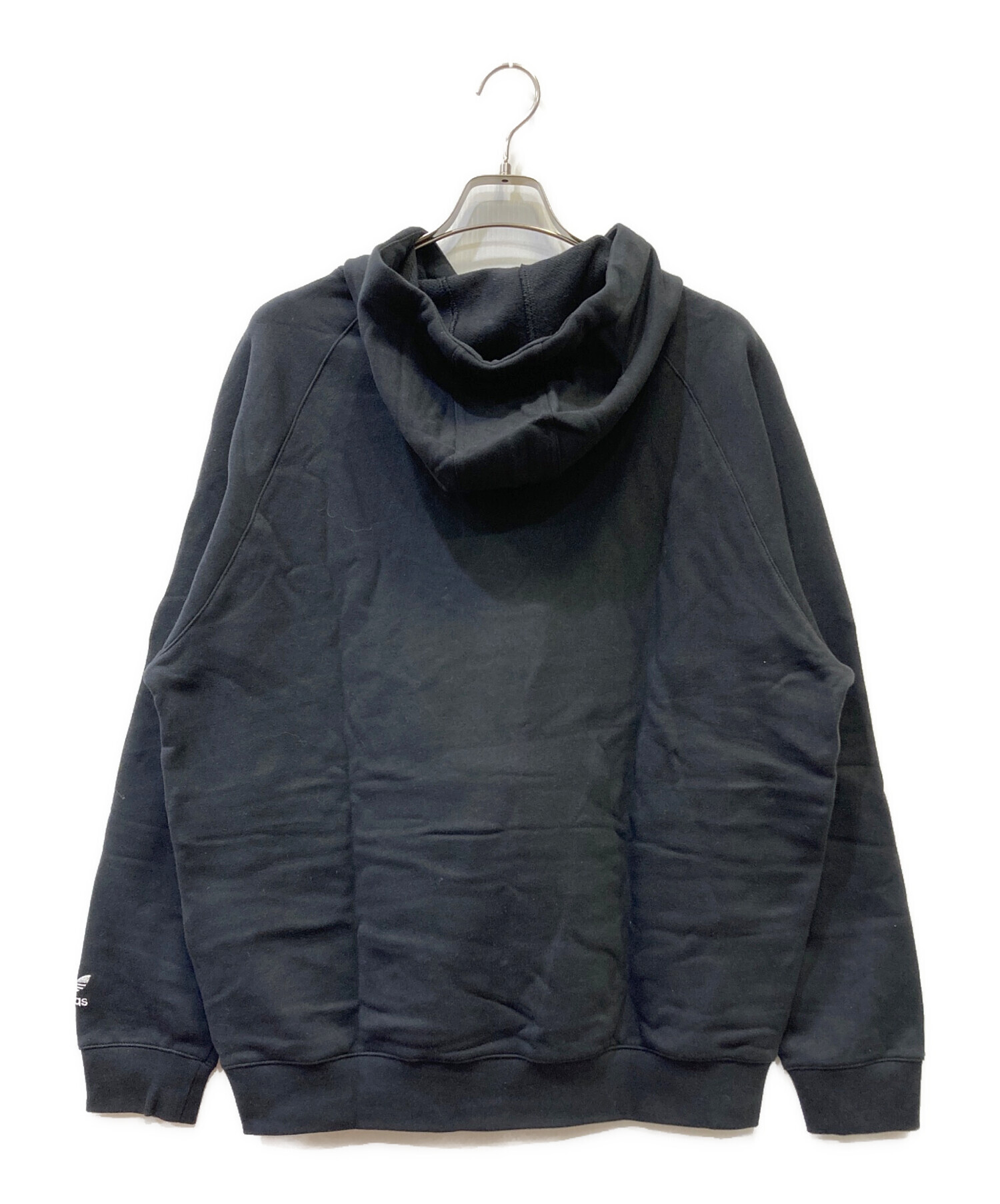 中古・古着通販】adidas (アディダス) プルオーバーパーカー ブラック