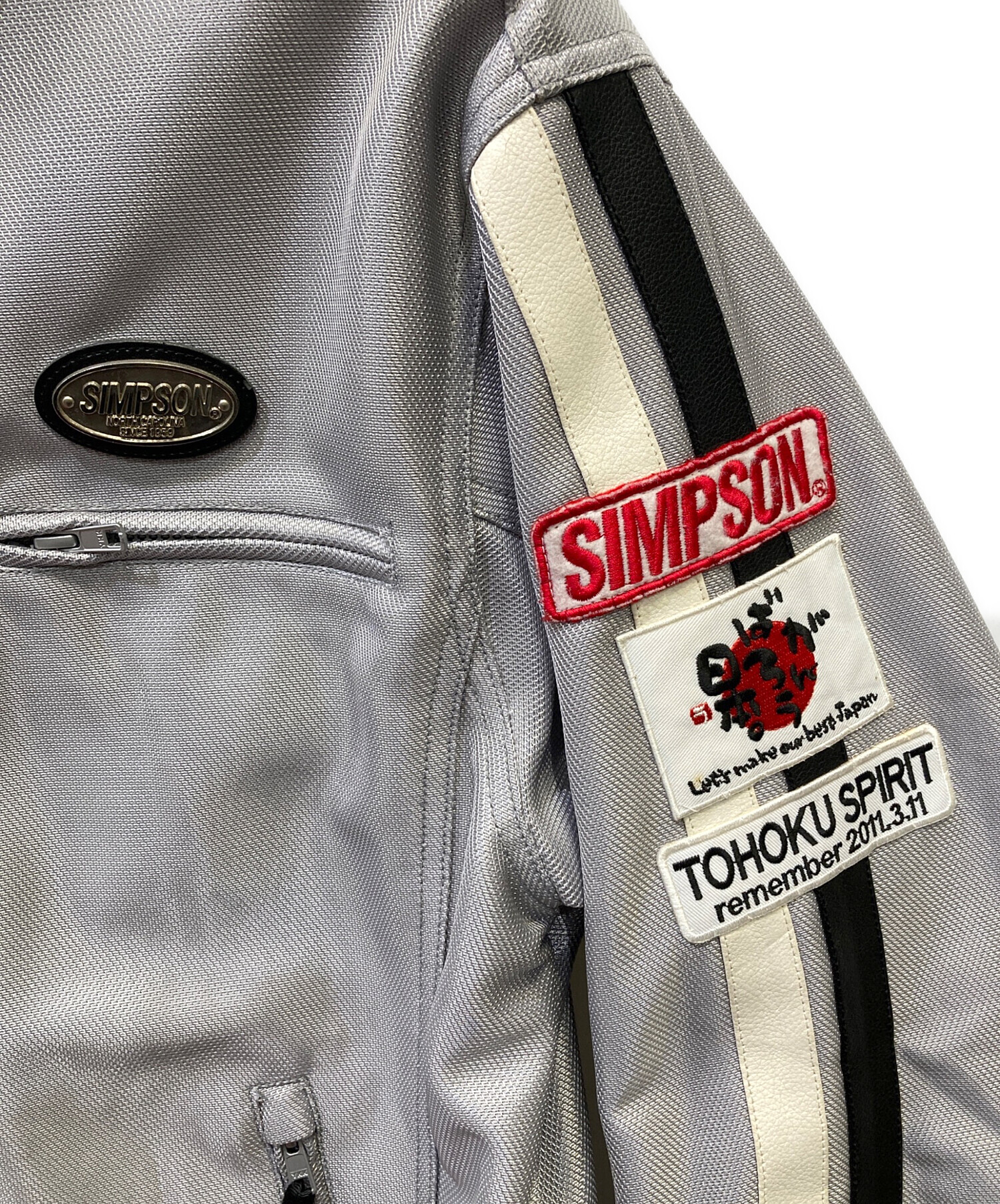 SIMPSOM グレー ジャケット Lサイズ 中古・古着通販】SIMPSON (シンプソン) ジャケット ライトグレー