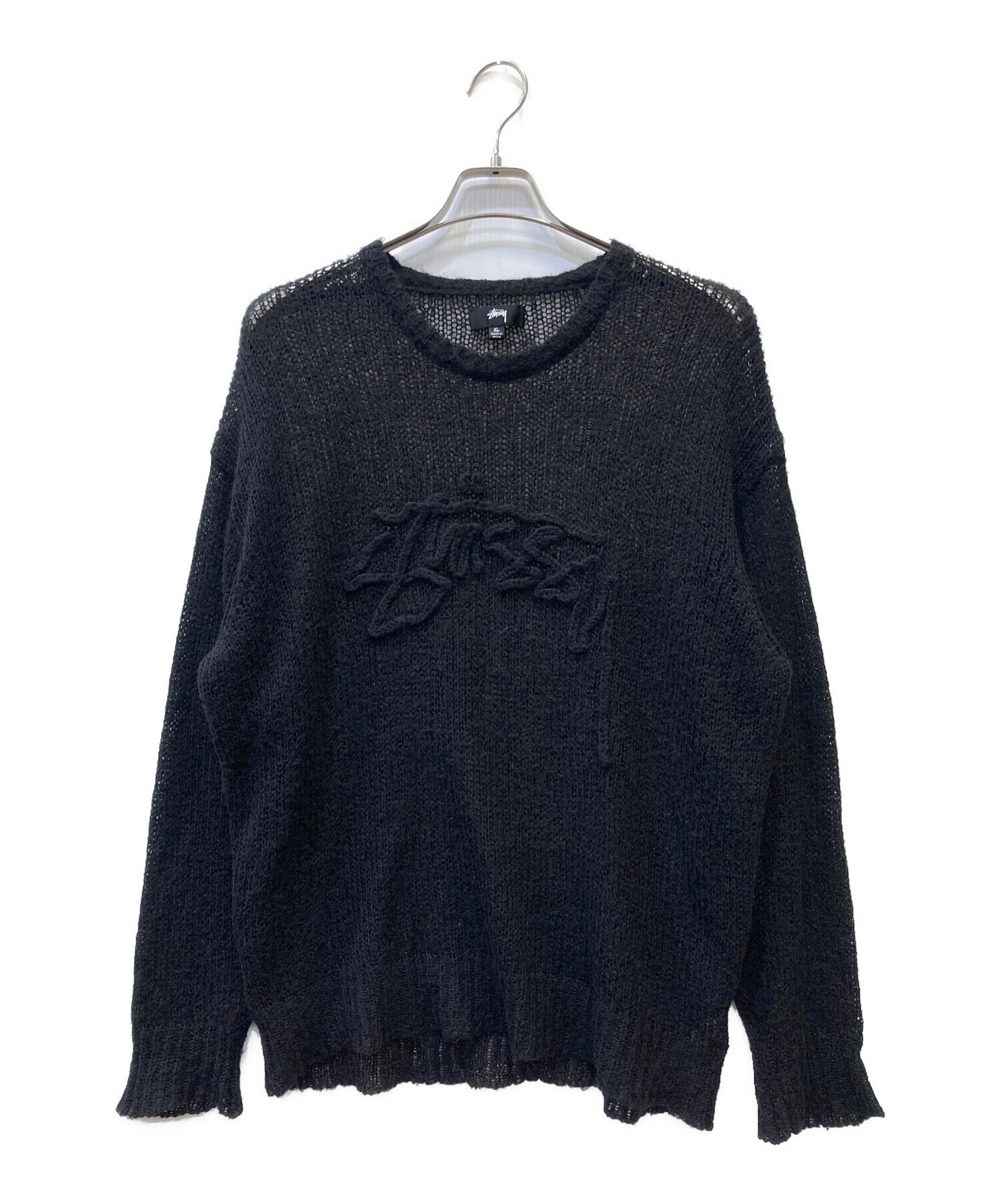 中古・古着通販】stussy (ステューシー) 薄手ニット ブラック サイズ 