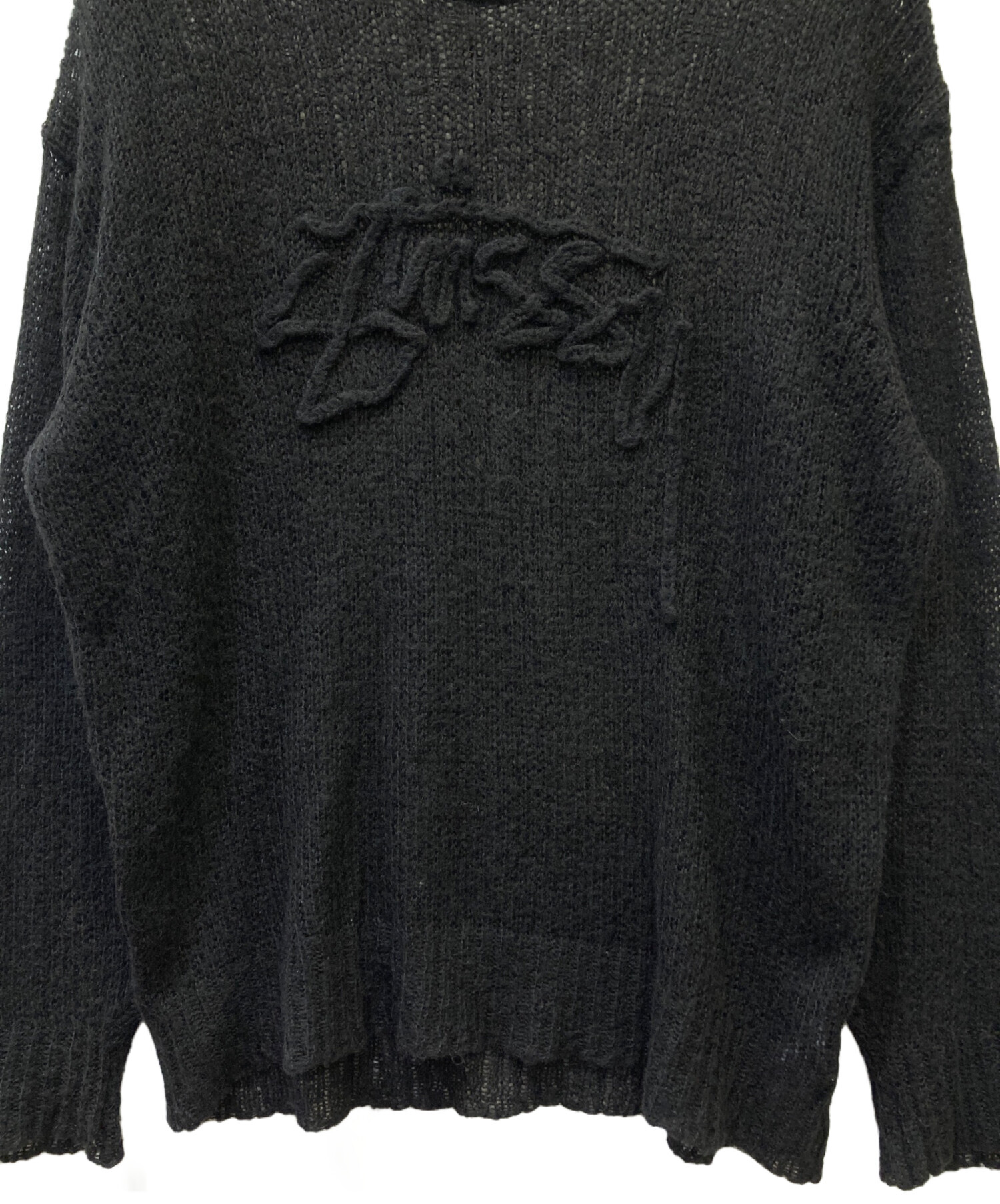 中古・古着通販】stussy (ステューシー) 薄手ニット ブラック サイズ 