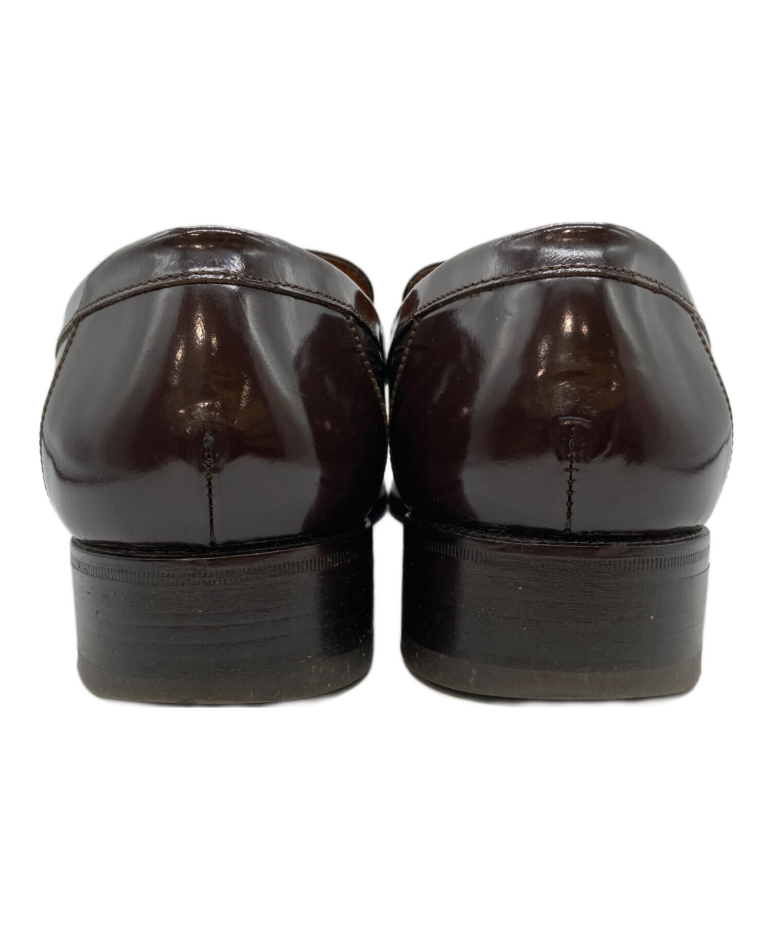 未使用□GUCCI【25.5】シマレザー ホースビット ビットローファー 黒