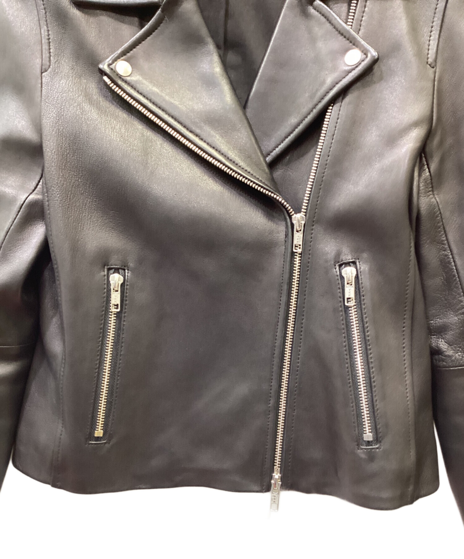 HARE グレー シングルライダースジャケット セール】 ラムレザーシングルライダース （レザーブルゾン・ジャケット