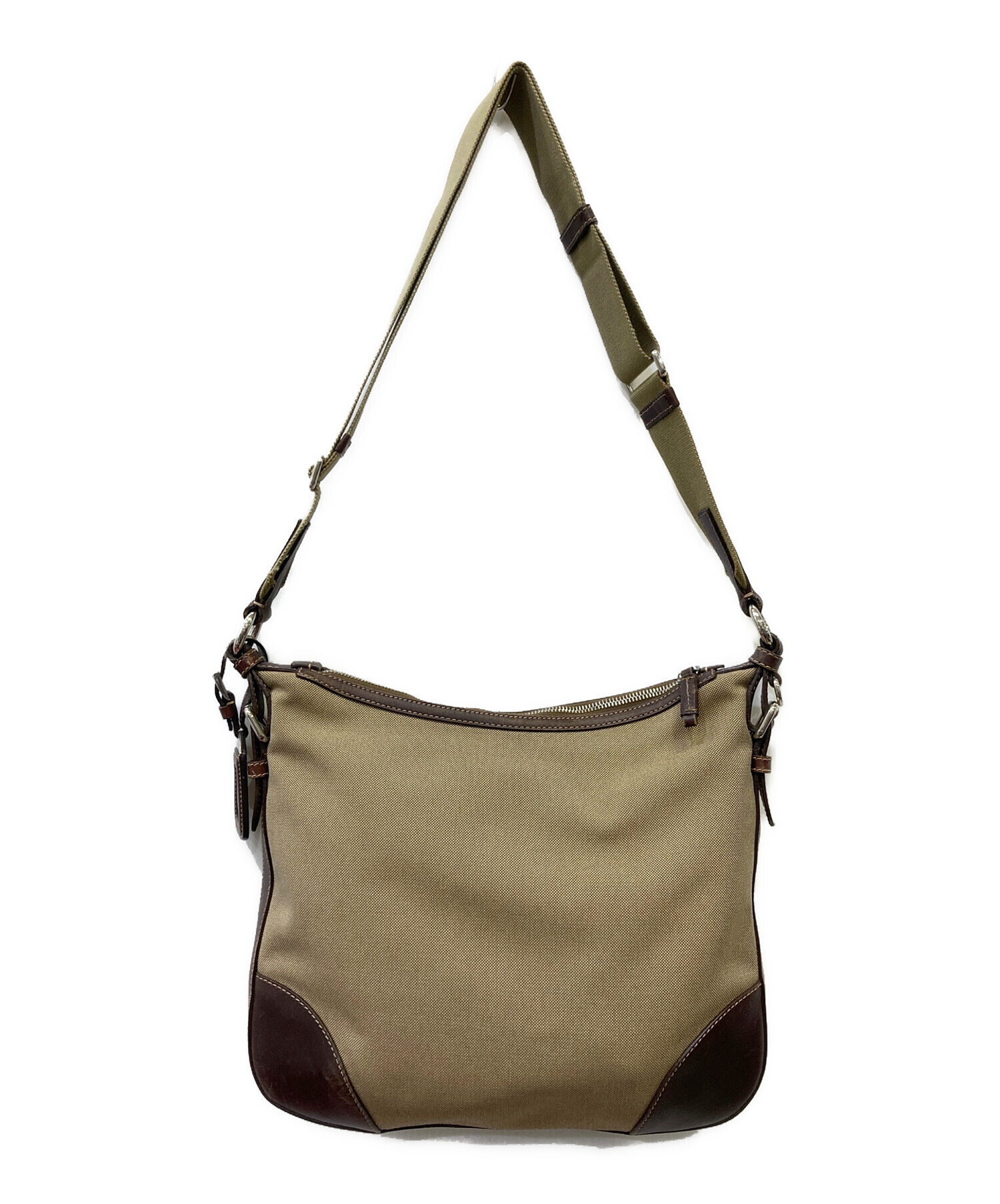 中古・古着通販】PRADA (プラダ) ショルダーバッグ ベージュ×ブラウン