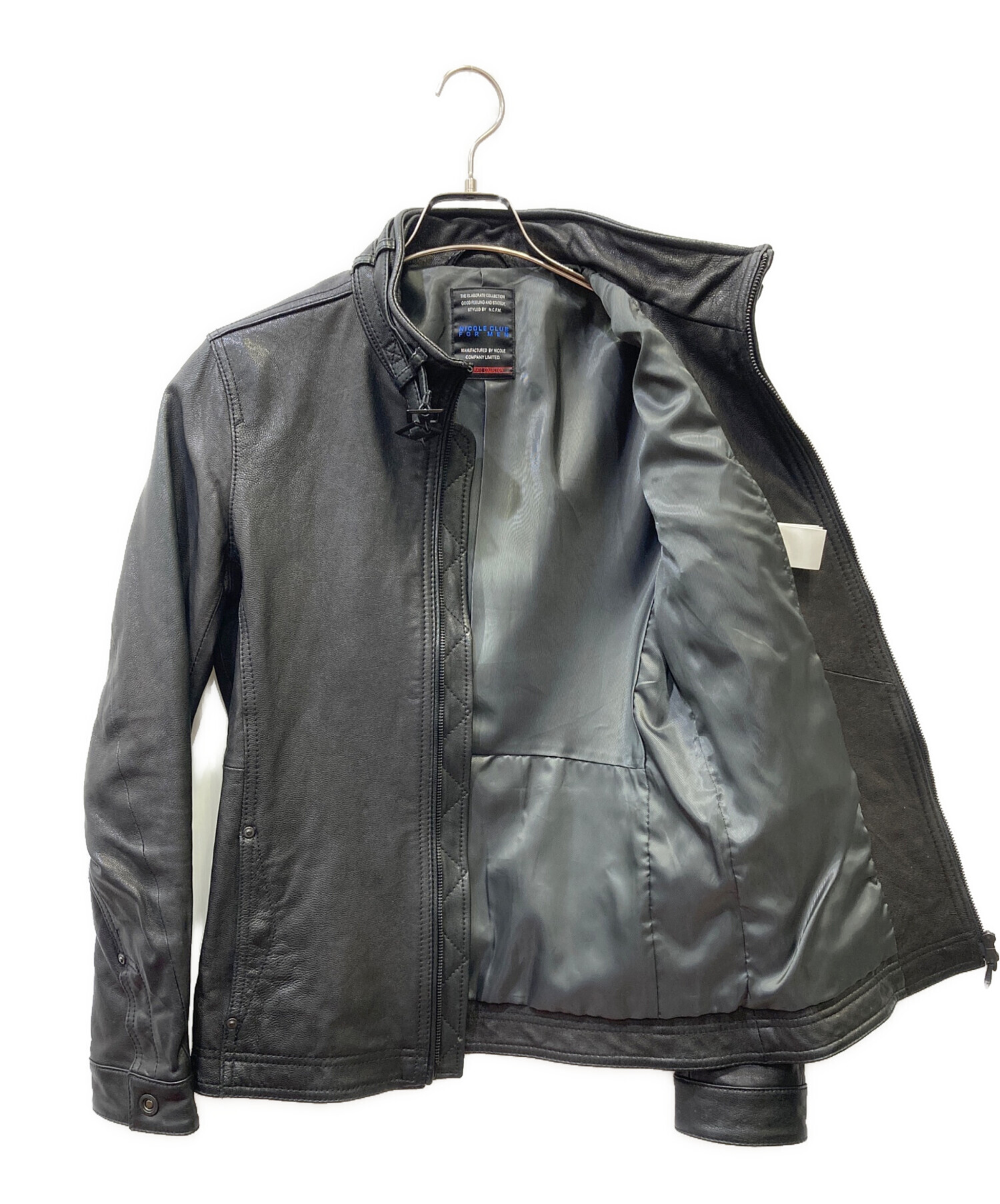 ニコルクラブフォーメン　レザージャケット 中古・古着通販】NICOLE CLUB FOR MEN (ニコルクラブフォーメン