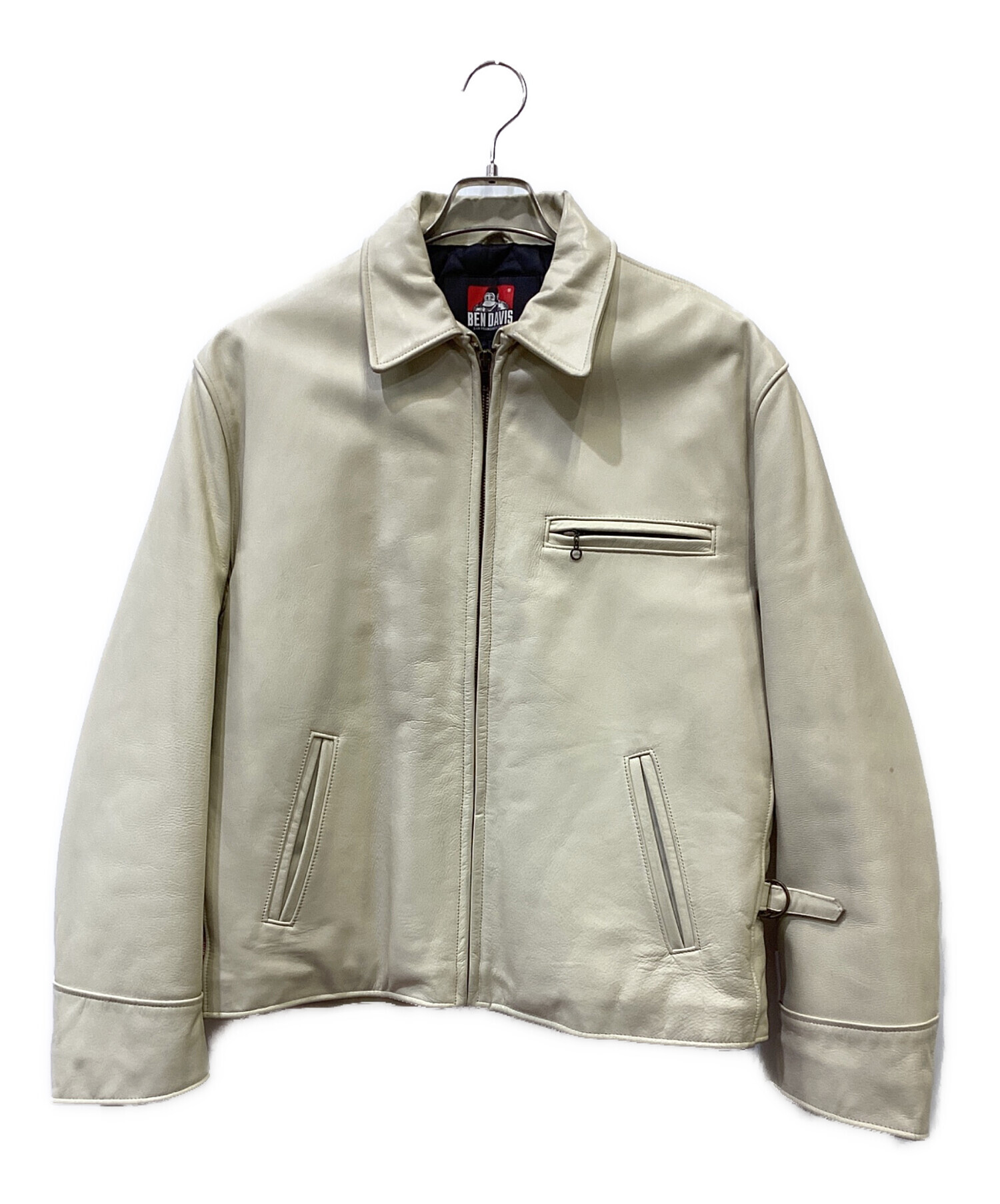 中古・古着通販】BEN DAVIS (ベンデイビス) レザージャケット ベージュ