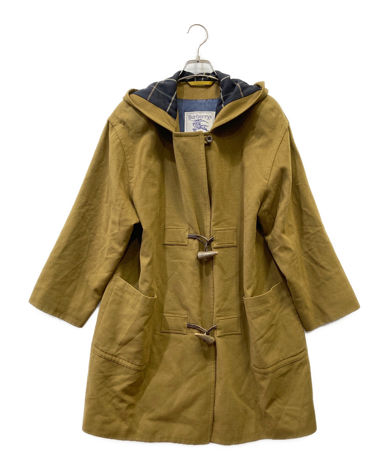 Burberrys‘　ウール コート 　オリーブグリーン　Mサイズ 中古・古着通販】Burberry's (バーバリーズ) フーデッドウールコート