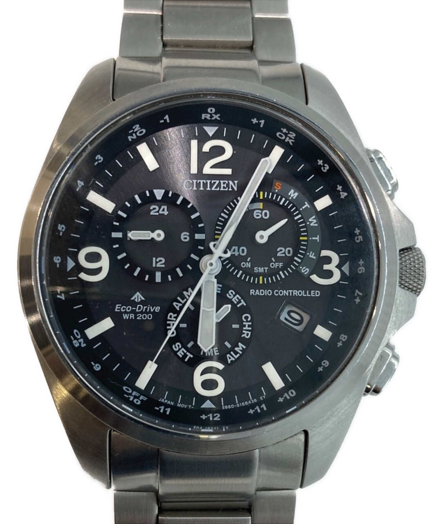 中古・古着通販】CITIZEN (シチズン) クロノグラフ ブラック｜ブランド