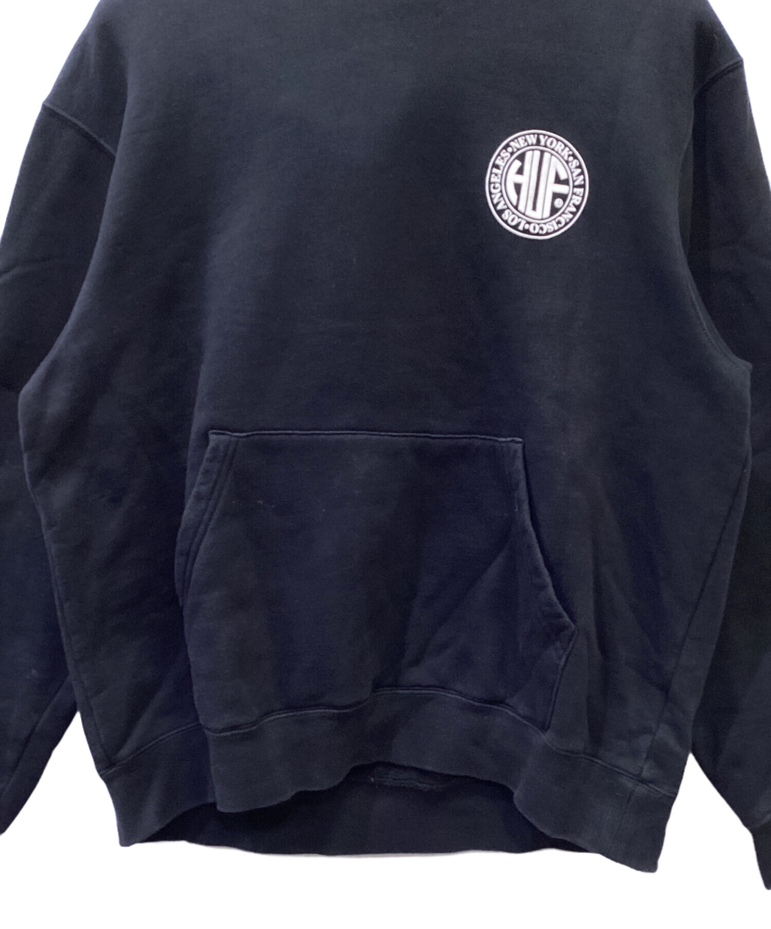 中古・古着通販】HUF (ハフ) プルオーバーパーカー ブラック サイズ:L 