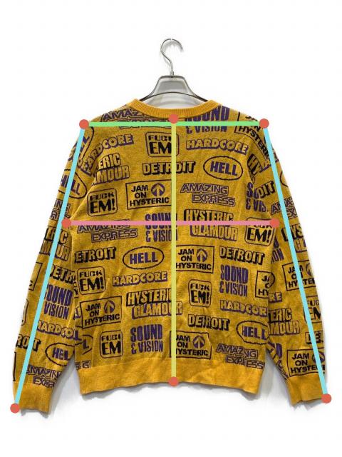 美品 HYSTERIC GLAMOUR カーディガン デビルガール イエロー L 美品 HYSTERIC GLAMOUR カーディガン デビルガール イエロー L 美品