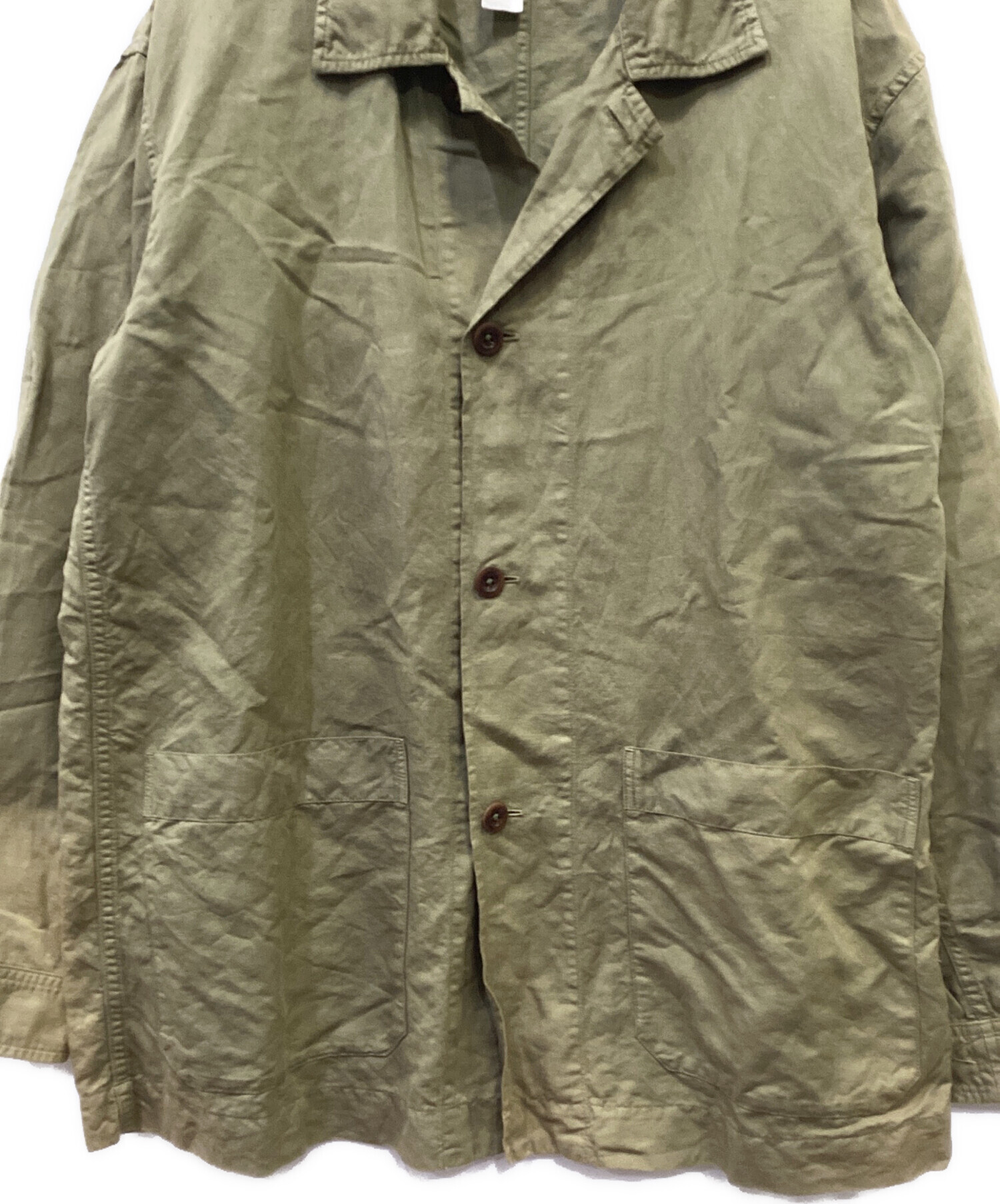 MHL. エムエイチエル ブラウス M カーキ 【古着】【中古】【送料無料】 中古・古着通販】MHL (エムエイチエル) SOFT COTTON SHIRTING オリーブ