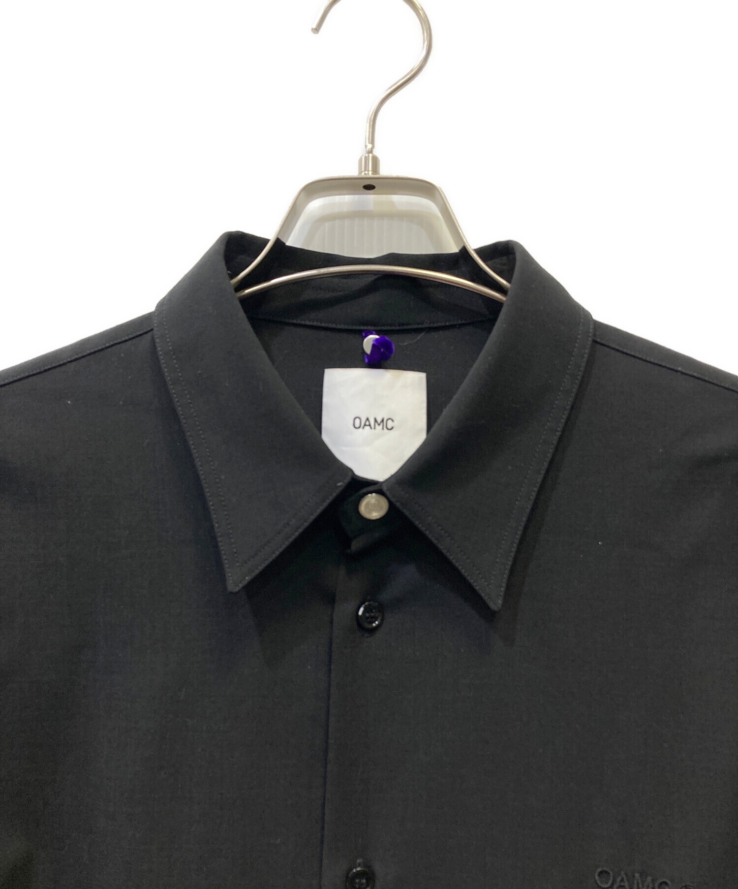 O- オー カジュアルシャツ メンズ 【古着】【中古】 中古・古着通販】OAMC (オーエーエムシー) 長袖シャツ ブラック サイズ