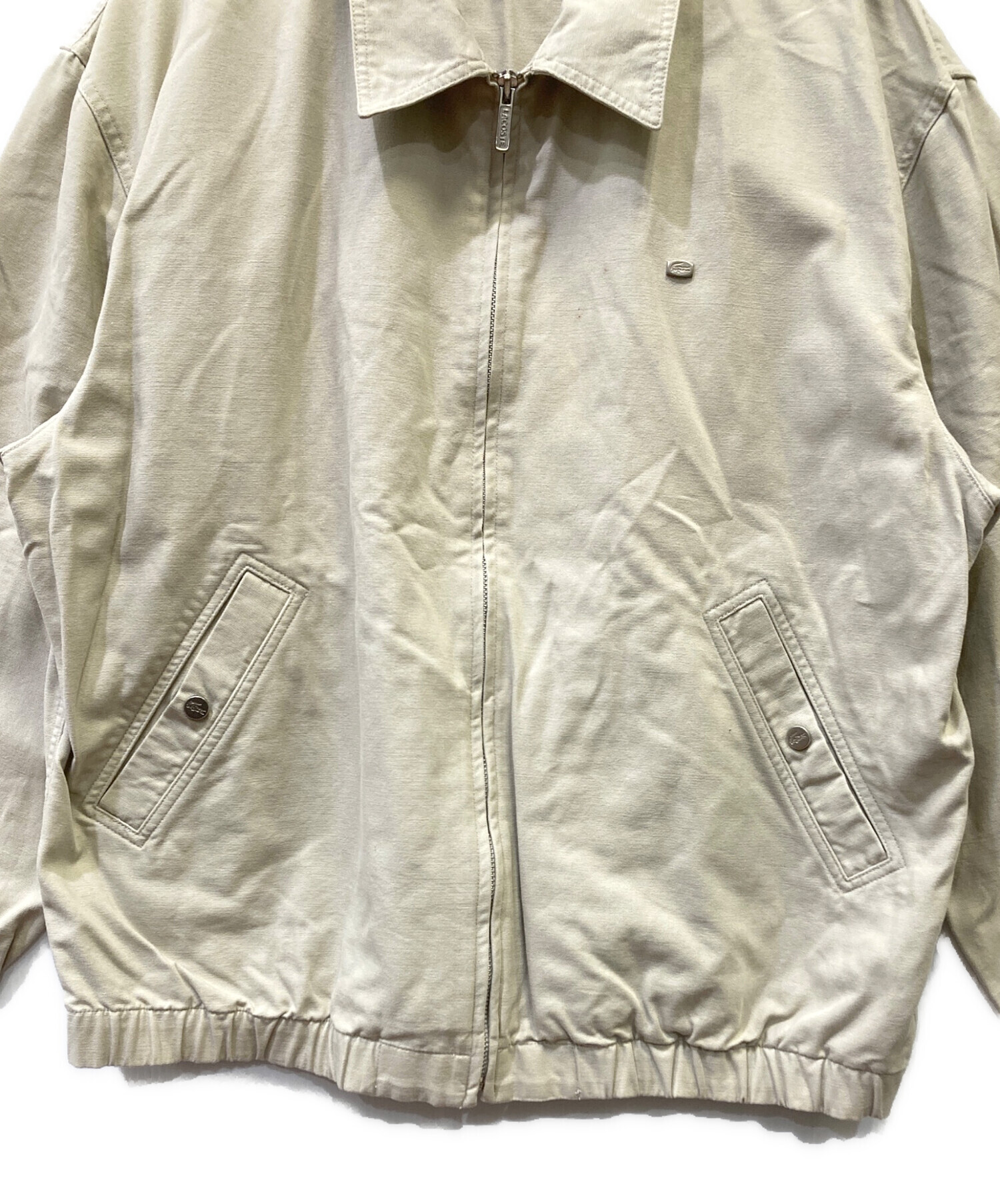 【廃盤品】未使用　LACOSTE ベージュ ブルゾン　Mサイズ 中古・古着通販】LACOSTE (ラコステ) ジャンパー ベージュ サイズ:5