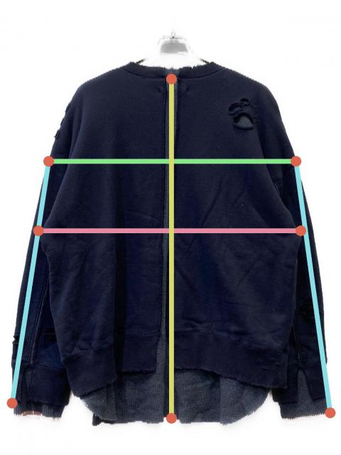 中古・古着通販】stein (シュタイン) ダメージ加工スウェット ブラック