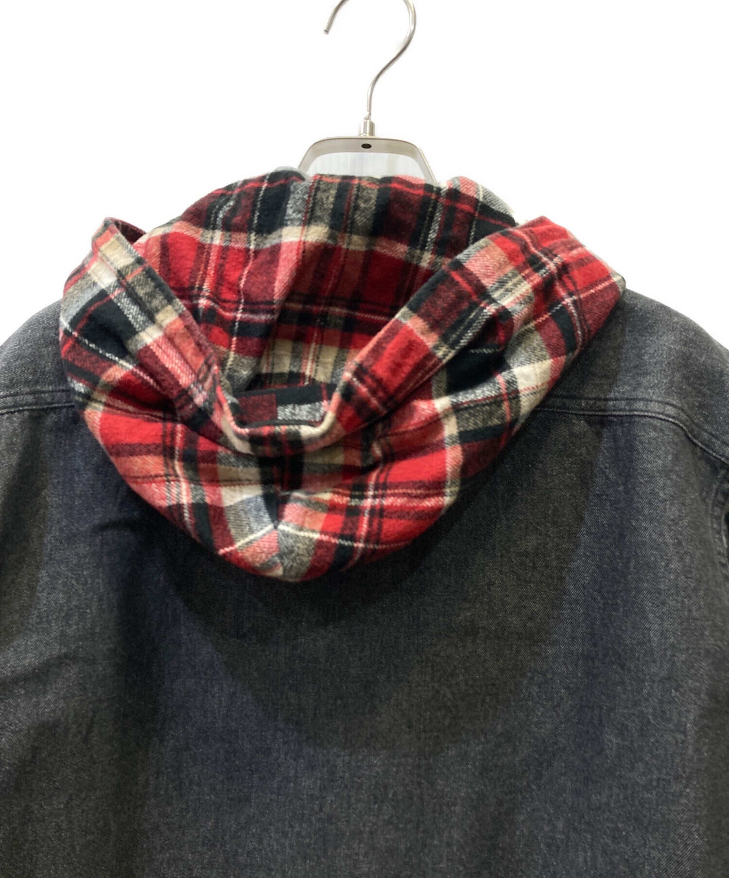 中古・古着通販】SUPREME (シュプリーム) 長袖シャツ グレー×レッド