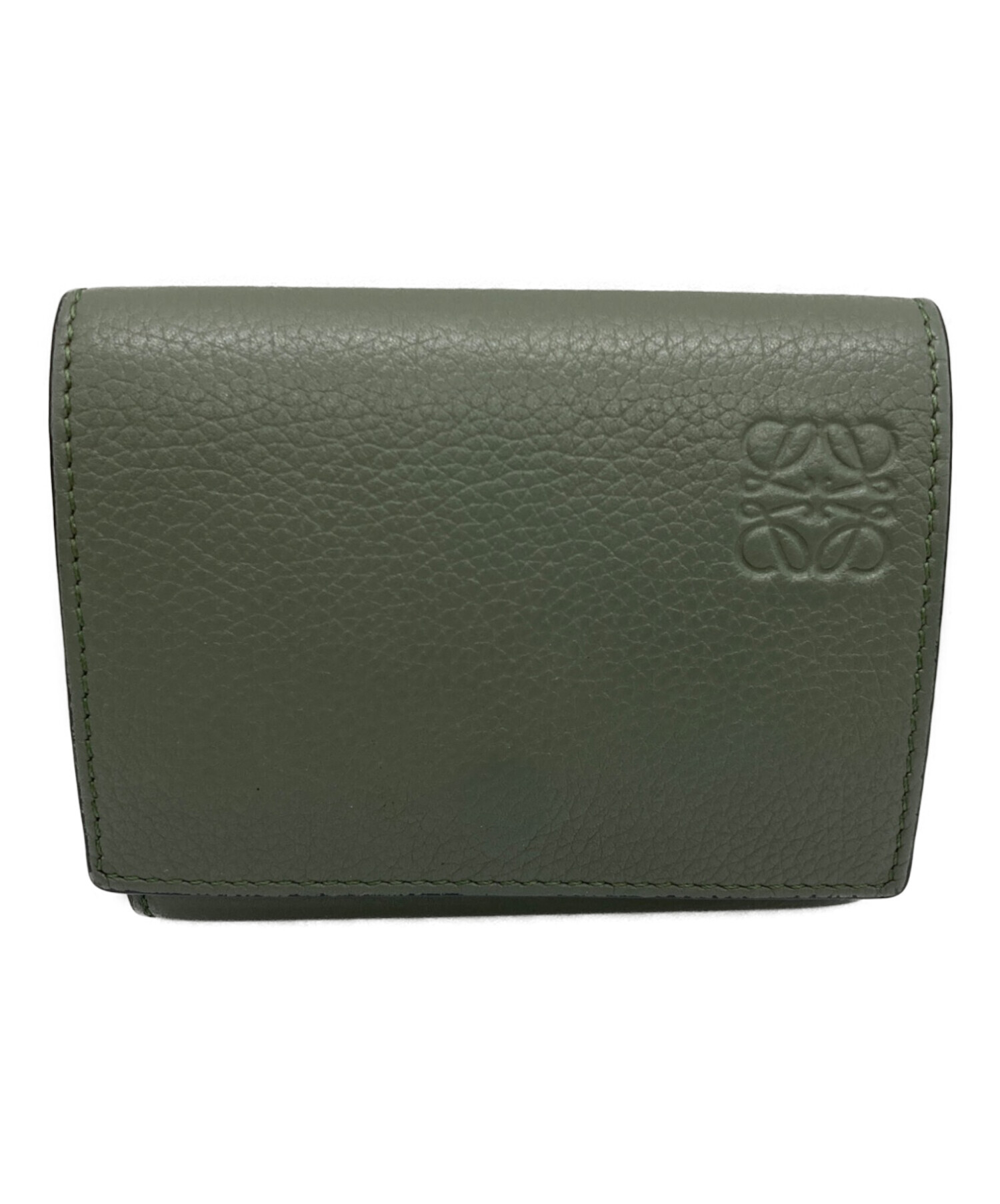 中古・古着通販】LOEWE (ロエベ) 3つ折り財布 グリーン｜ブランド