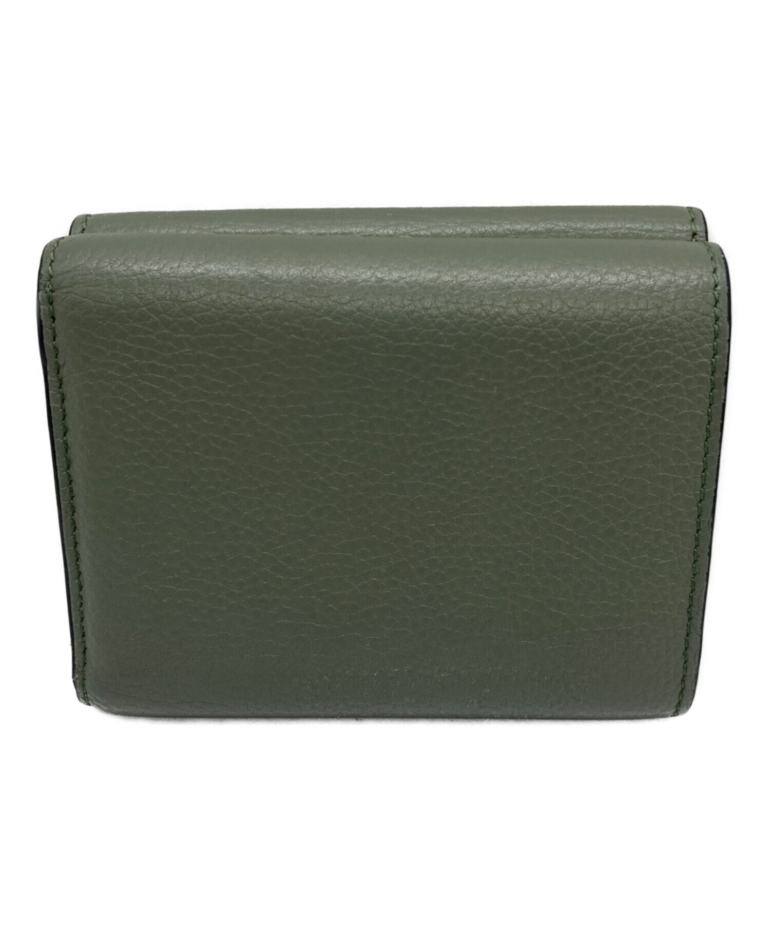 中古・古着通販】LOEWE (ロエベ) 3つ折り財布 グリーン｜ブランド