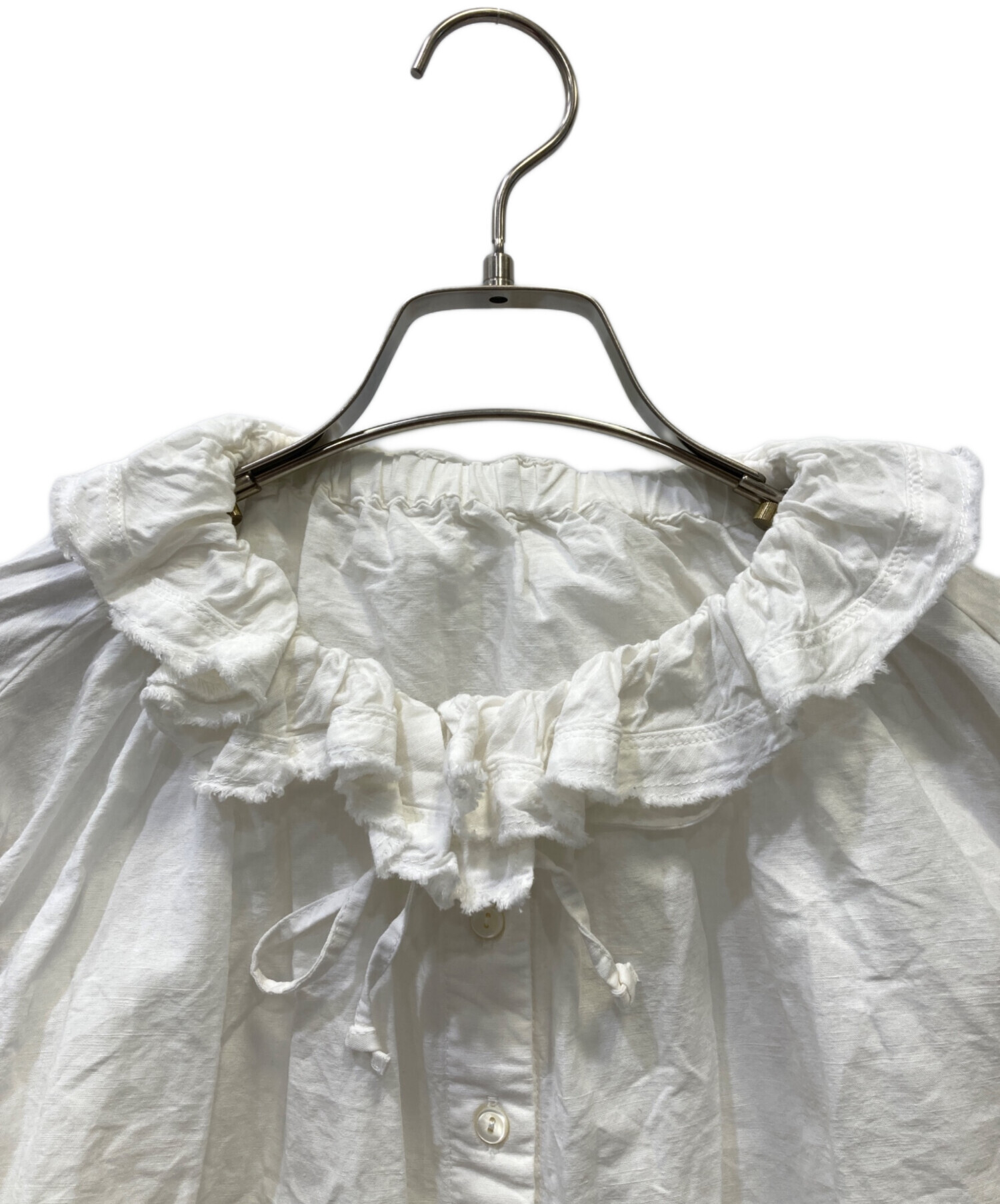 nest Robe 長袖 ブラウス ホワイト Fサイズ 中古・古着通販】nest Robe (ネストローブ) 長袖ブラウス ホワイト