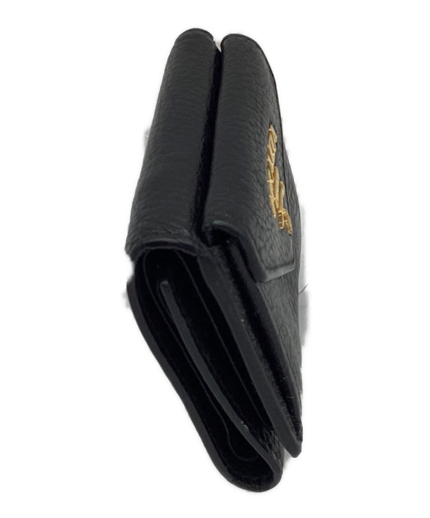 中古・古着通販】PRADA (プラダ) 3つ折り財布 ブラック｜ブランド